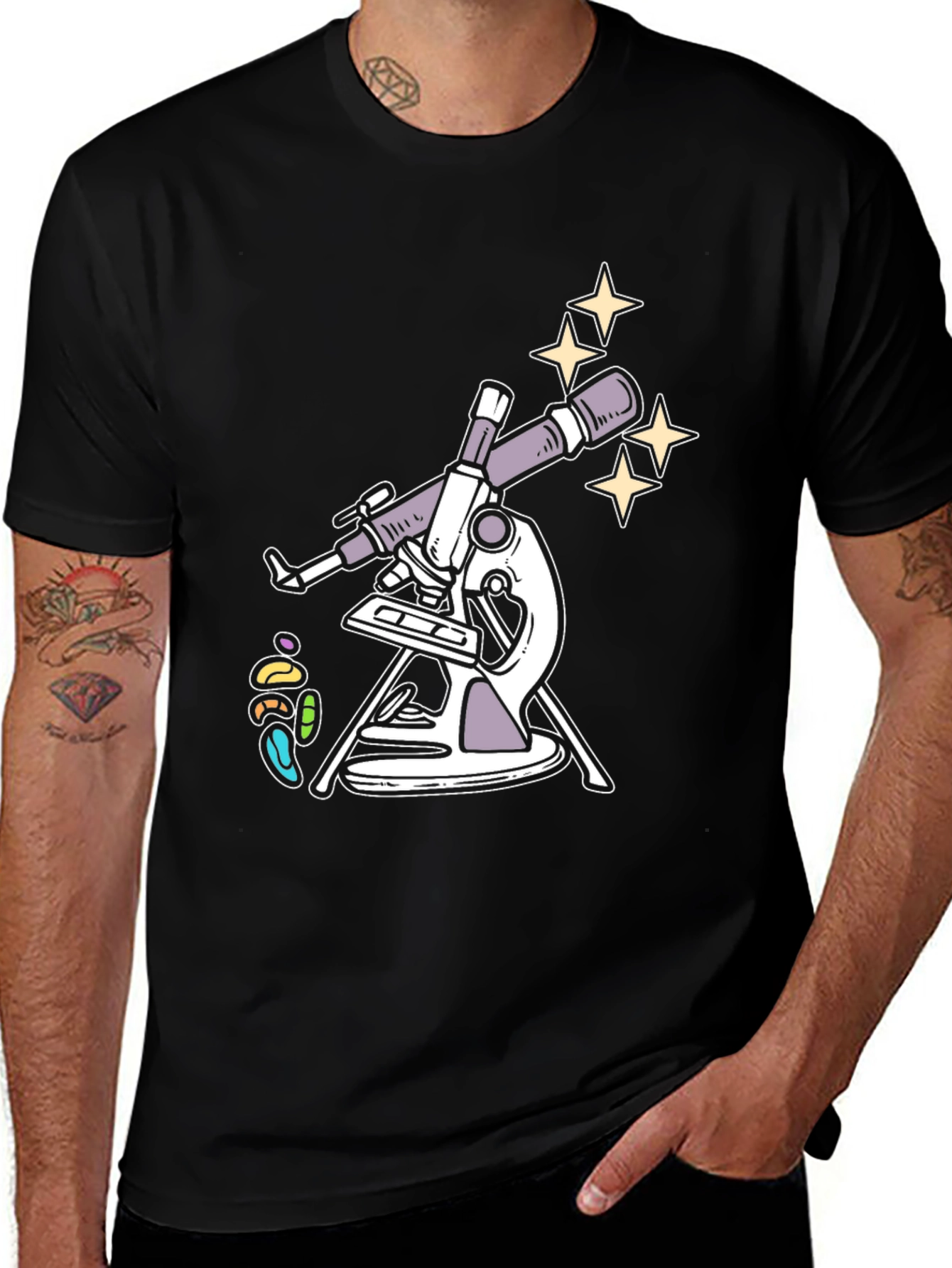 Variant 28 of Science T-Shirt - Microscope Design