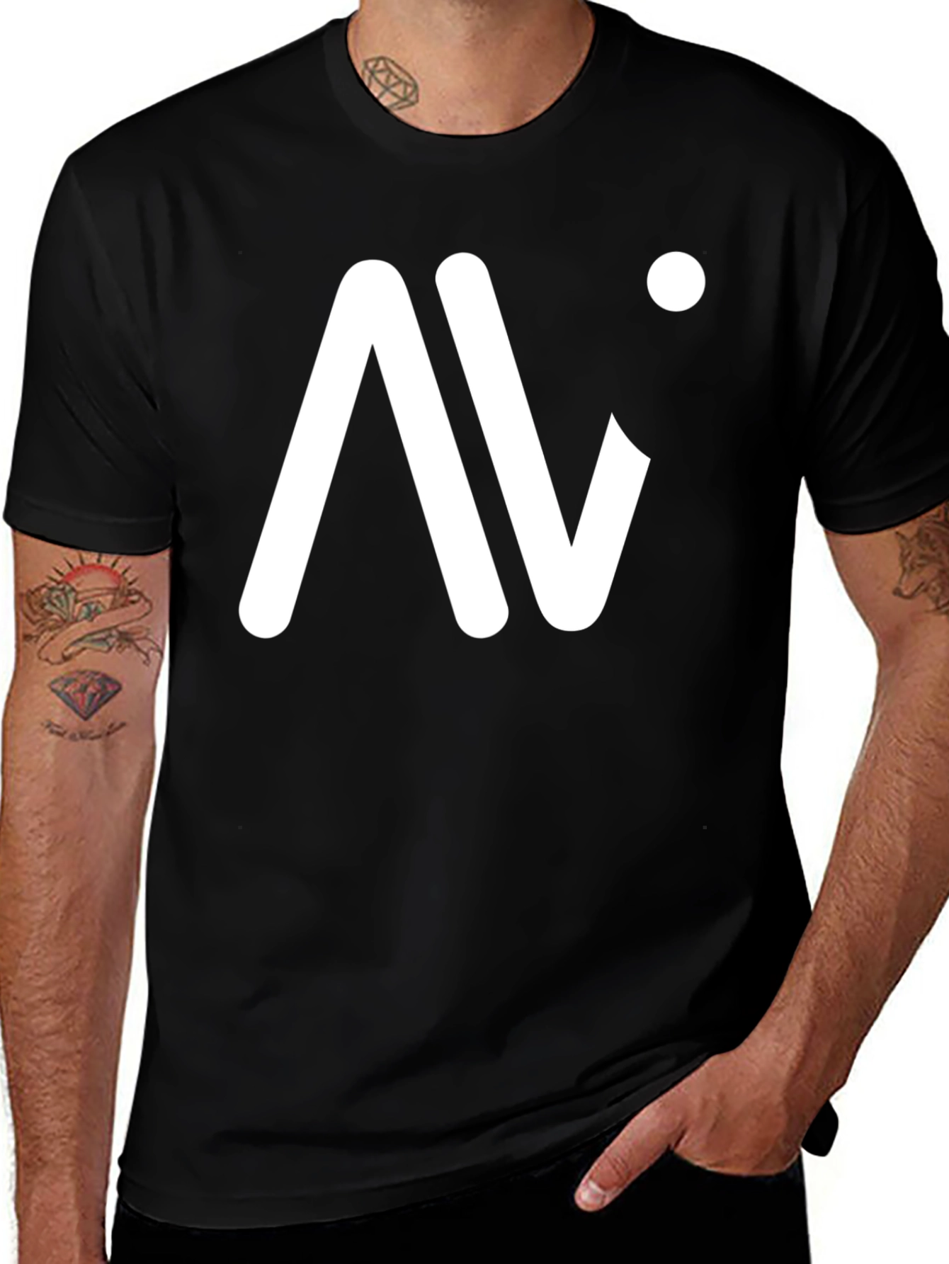 Variant 17 of Modern White Logo Graphic Tee