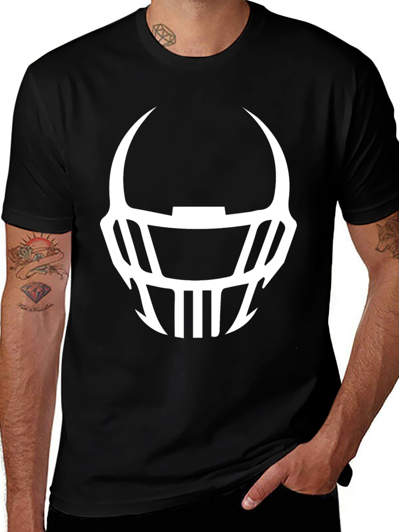Variant 13 of Bold Graphic Tee - Football Mask Design