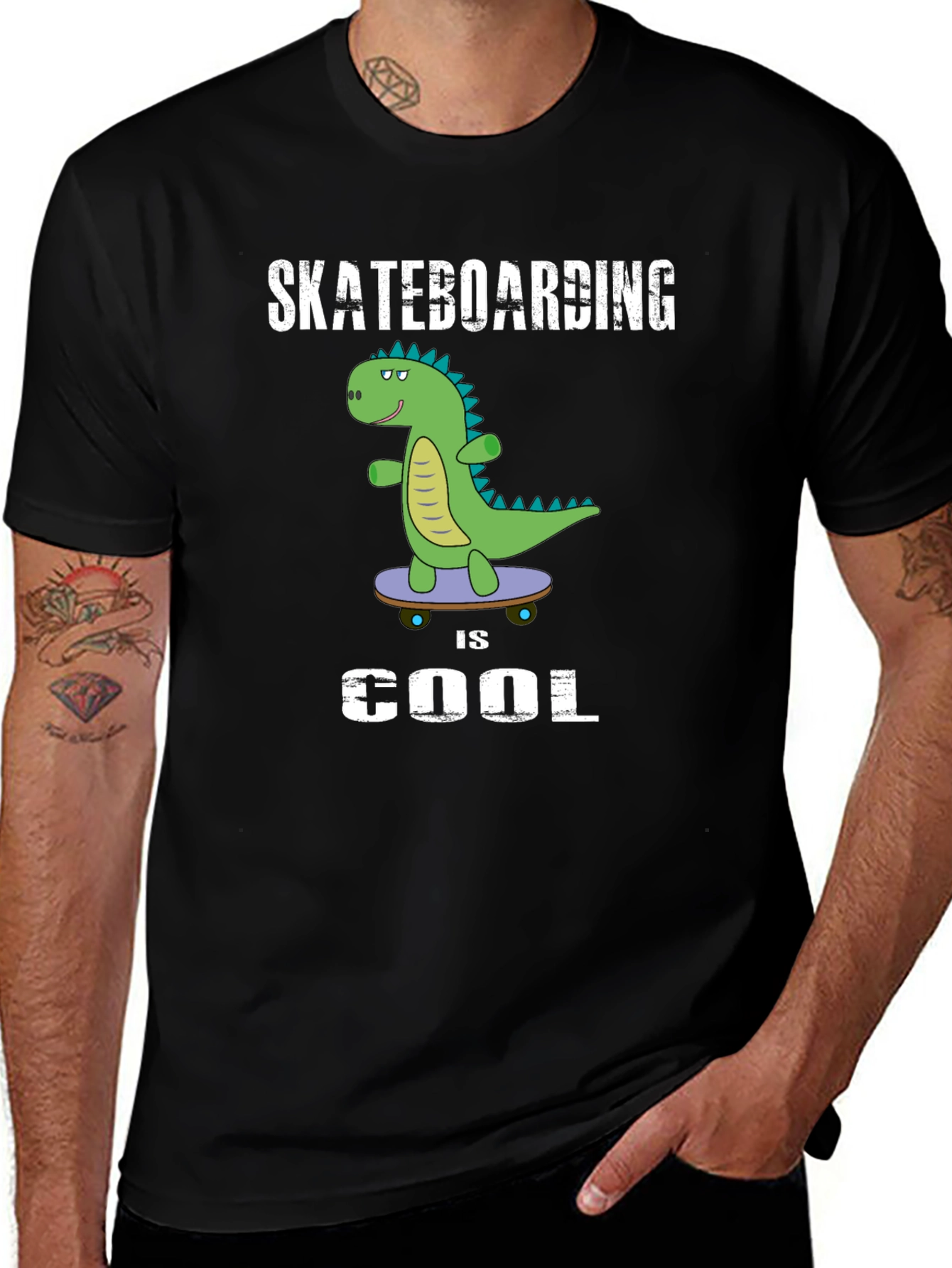 Variant 13 of Skateboarding Dinosaur Graphic Tee