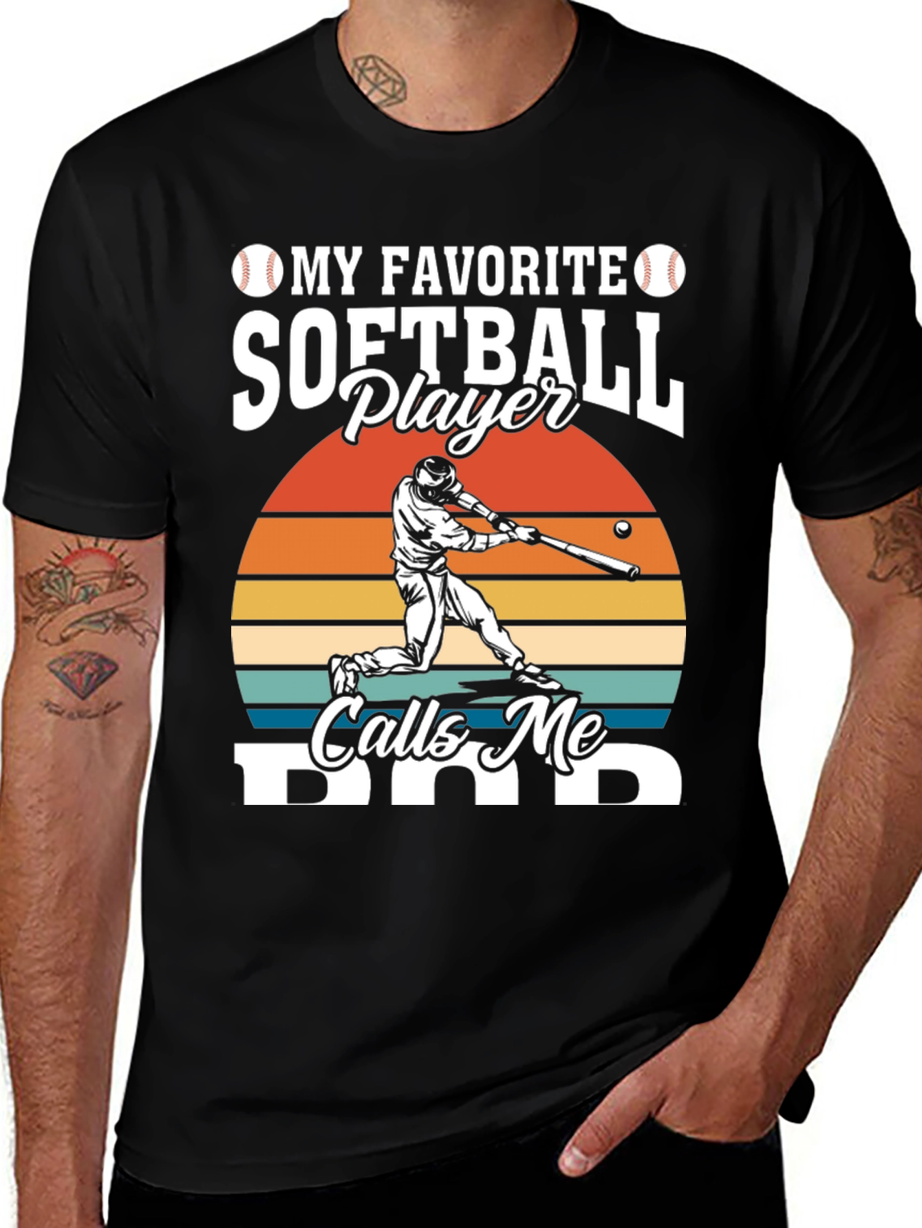 Variant 27 of My Favorite Softball Player Calls Me Dad T-Shirt