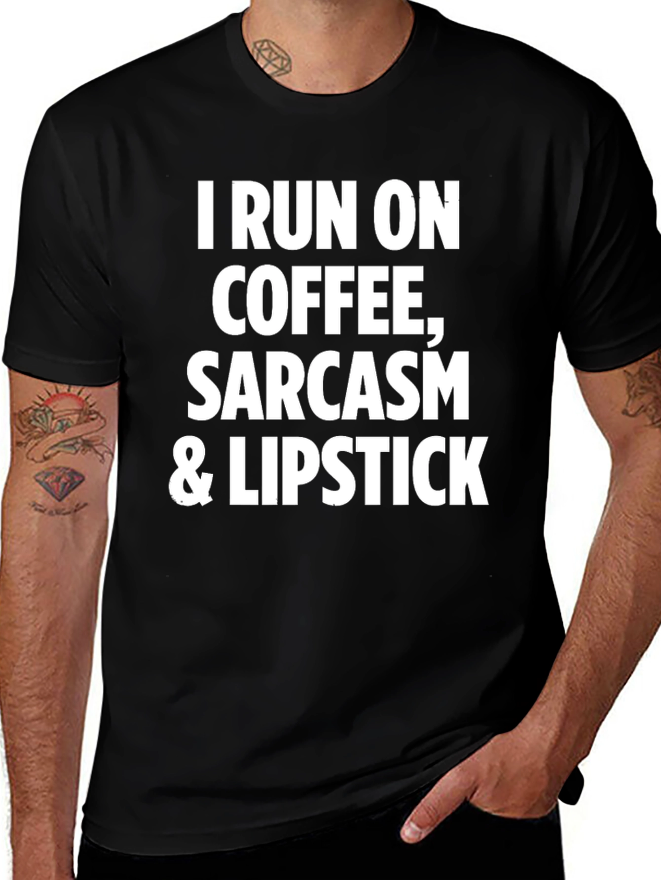 Variant 13 of Coffee, Sarcasm & Lipstick T-Shirt