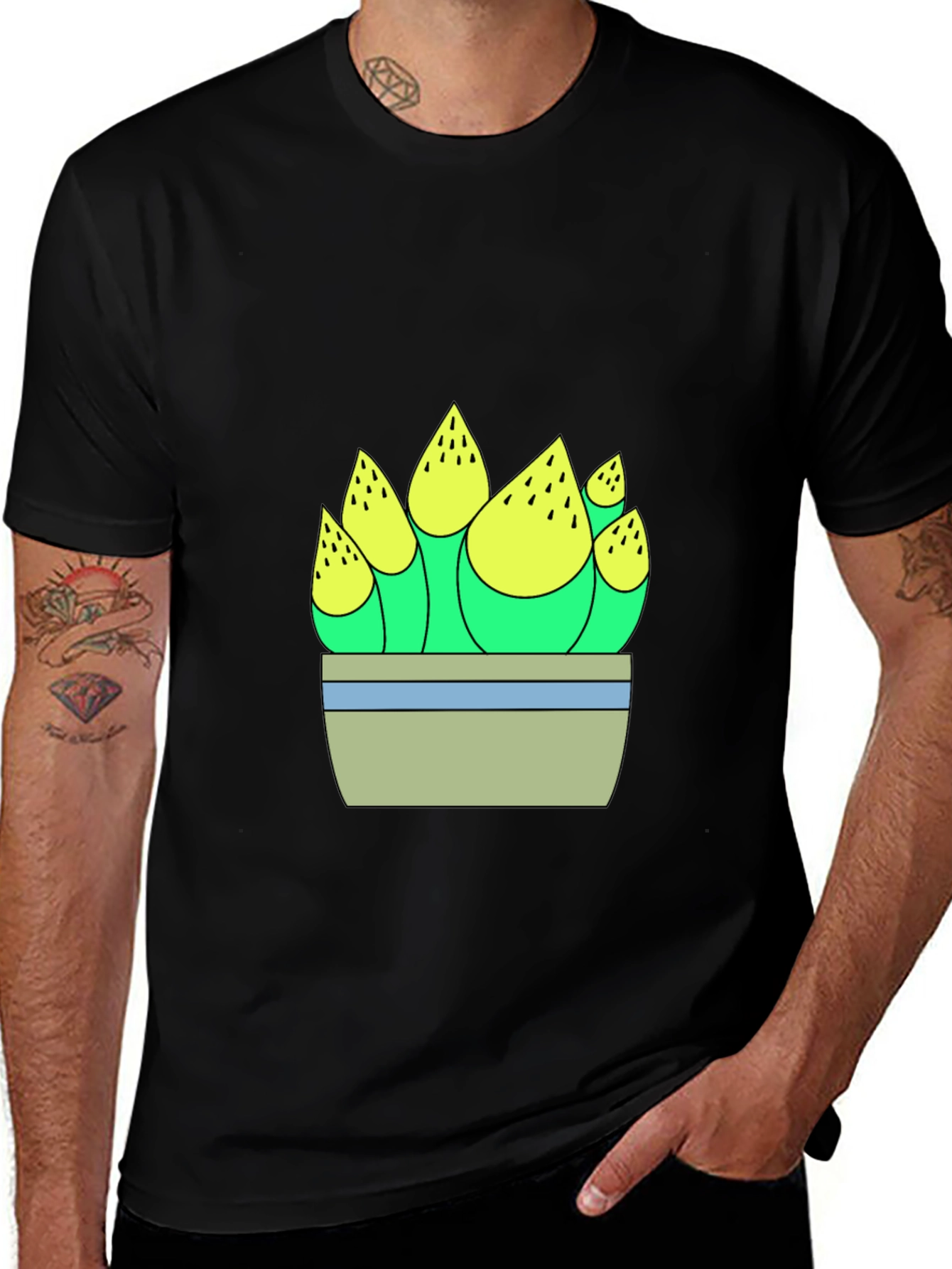 Variant 30 of Unique Cactus Plant Graphic T-Shirt