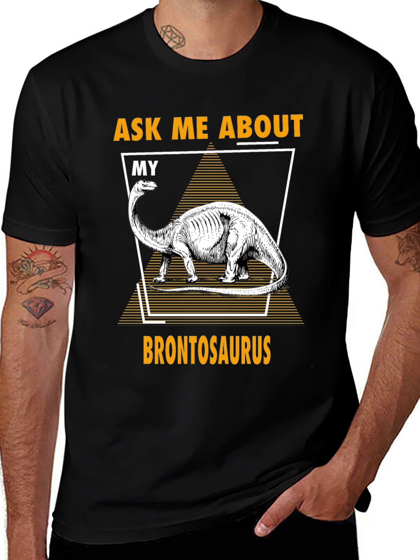 Variant 11 of Brontosaurus Dinosaur Graphic T-Shirt
