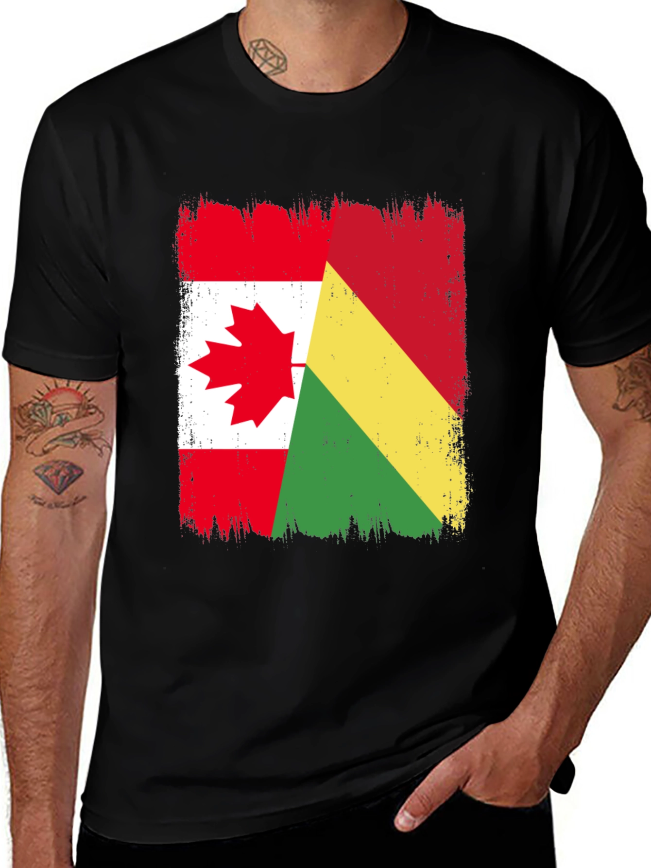 Canada Bolivia Flag Graphic T-Shirt