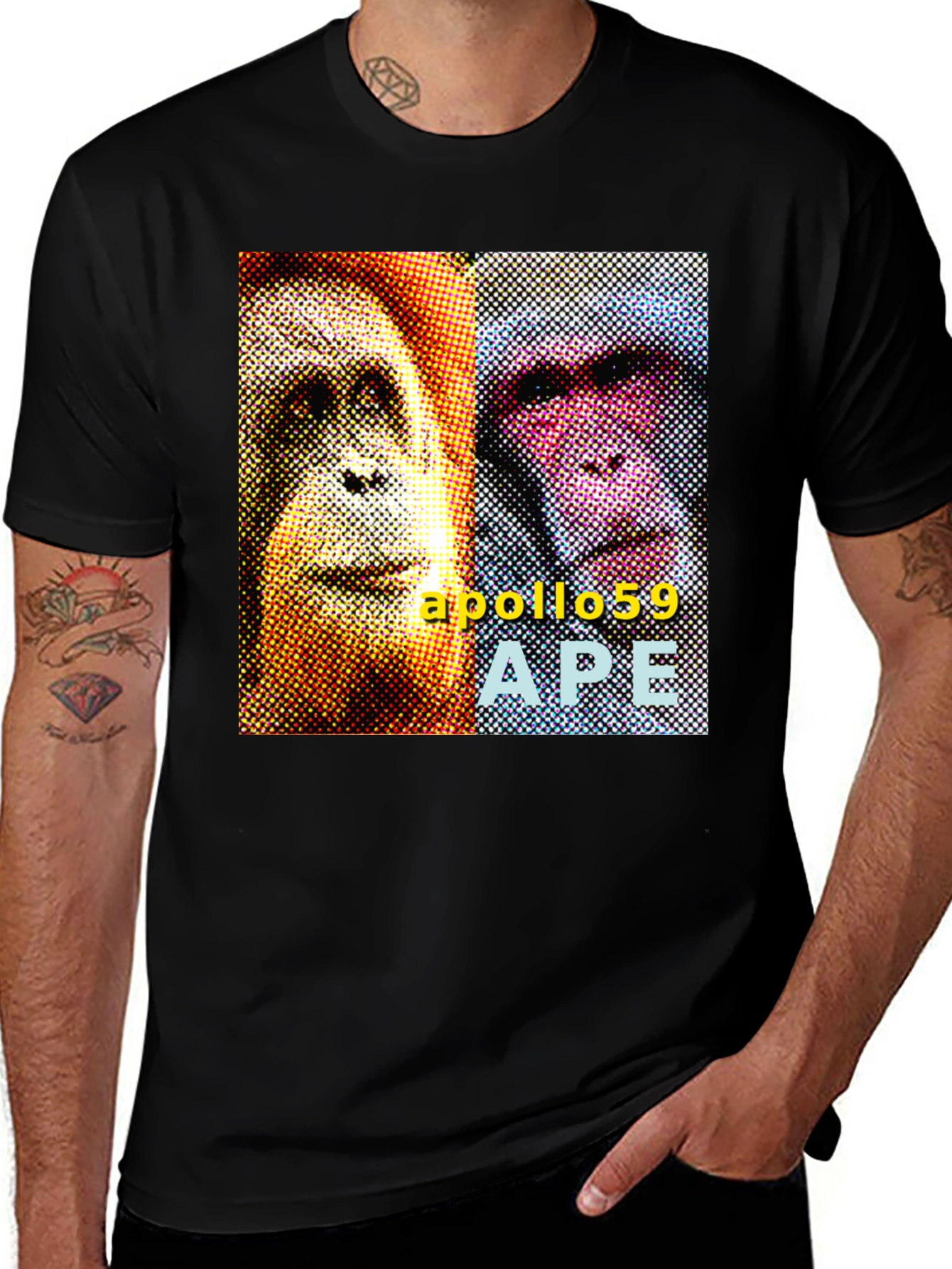 Variant 2 of Apollo59 APE Graphic T-Shirt - Black