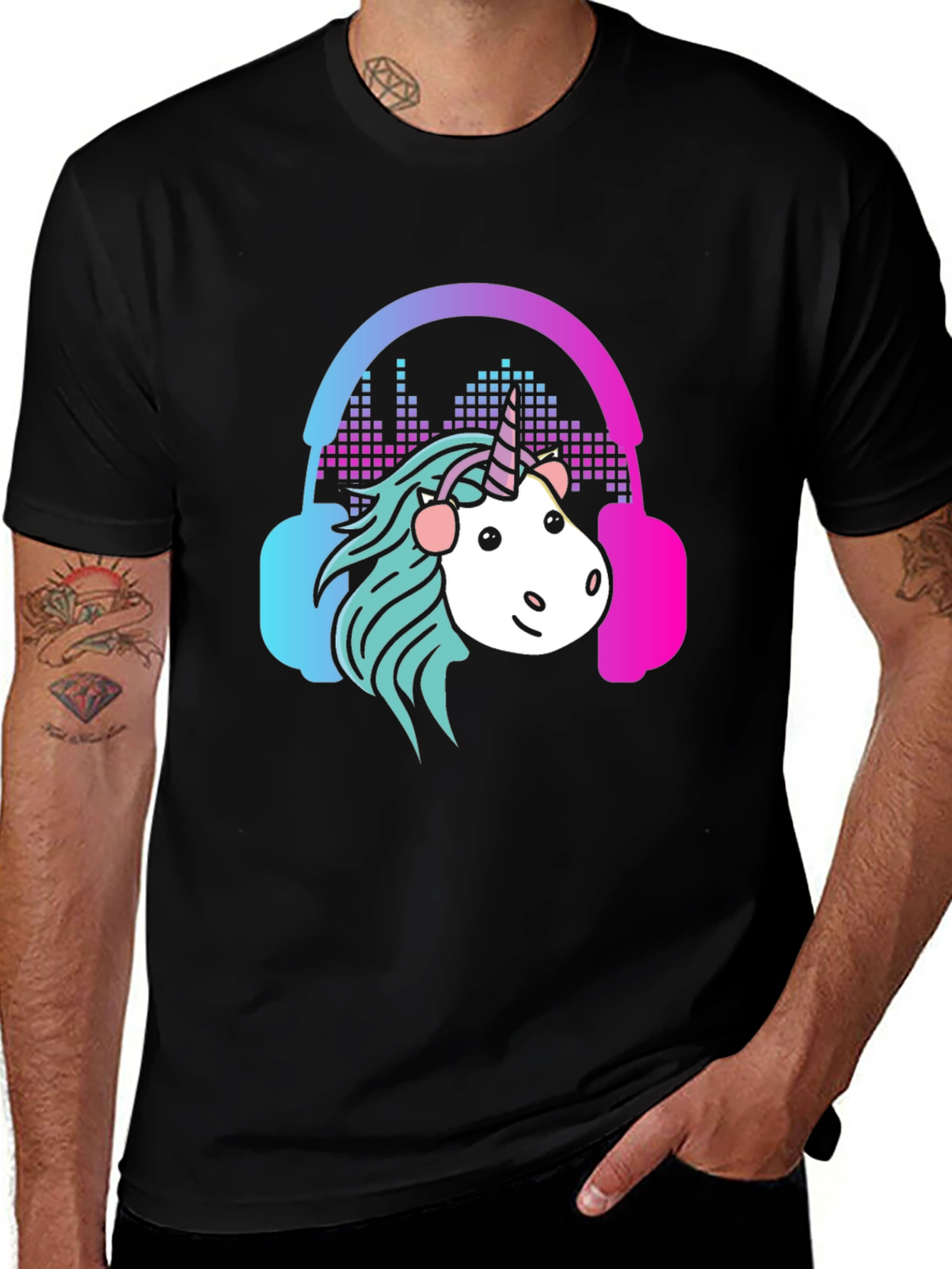 Variant 30 of Unicorn DJ Graphic Tee - Cool Music Lover's Shirt