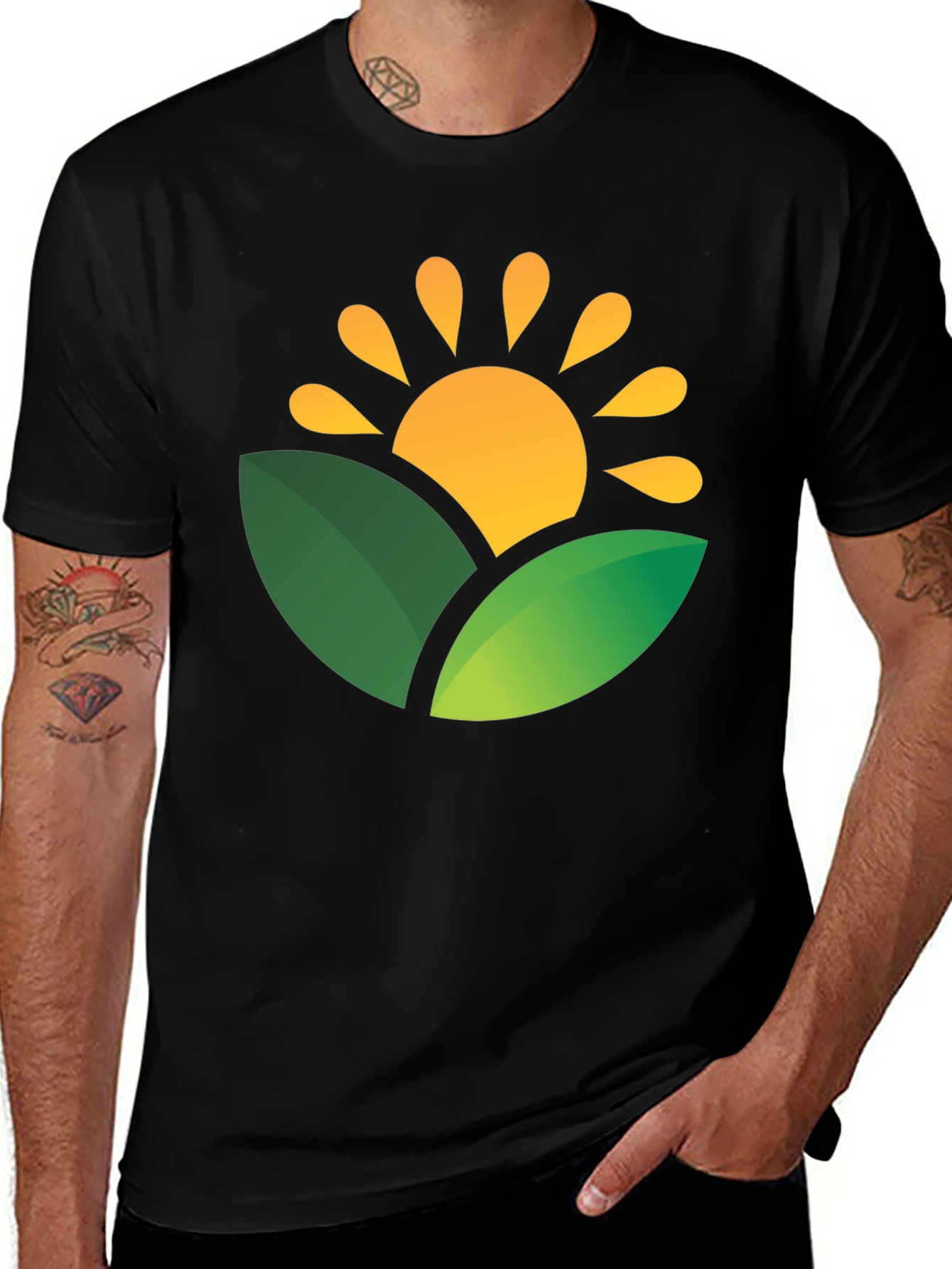 Variant 8 of Nature Sun Graphic Tee - Eco-Friendly Style