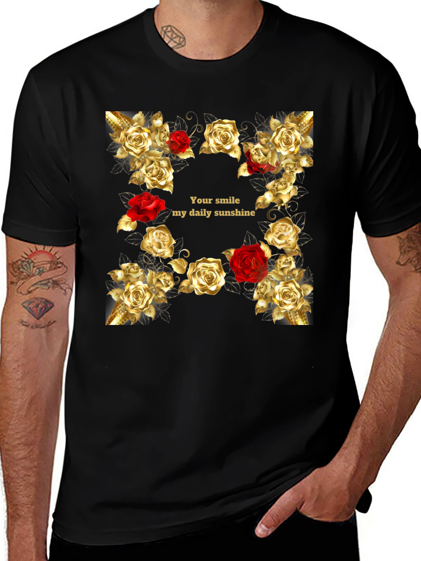 Variant 19 of Floral Roses T-Shirt: Your Smile, My Daily Sunshine