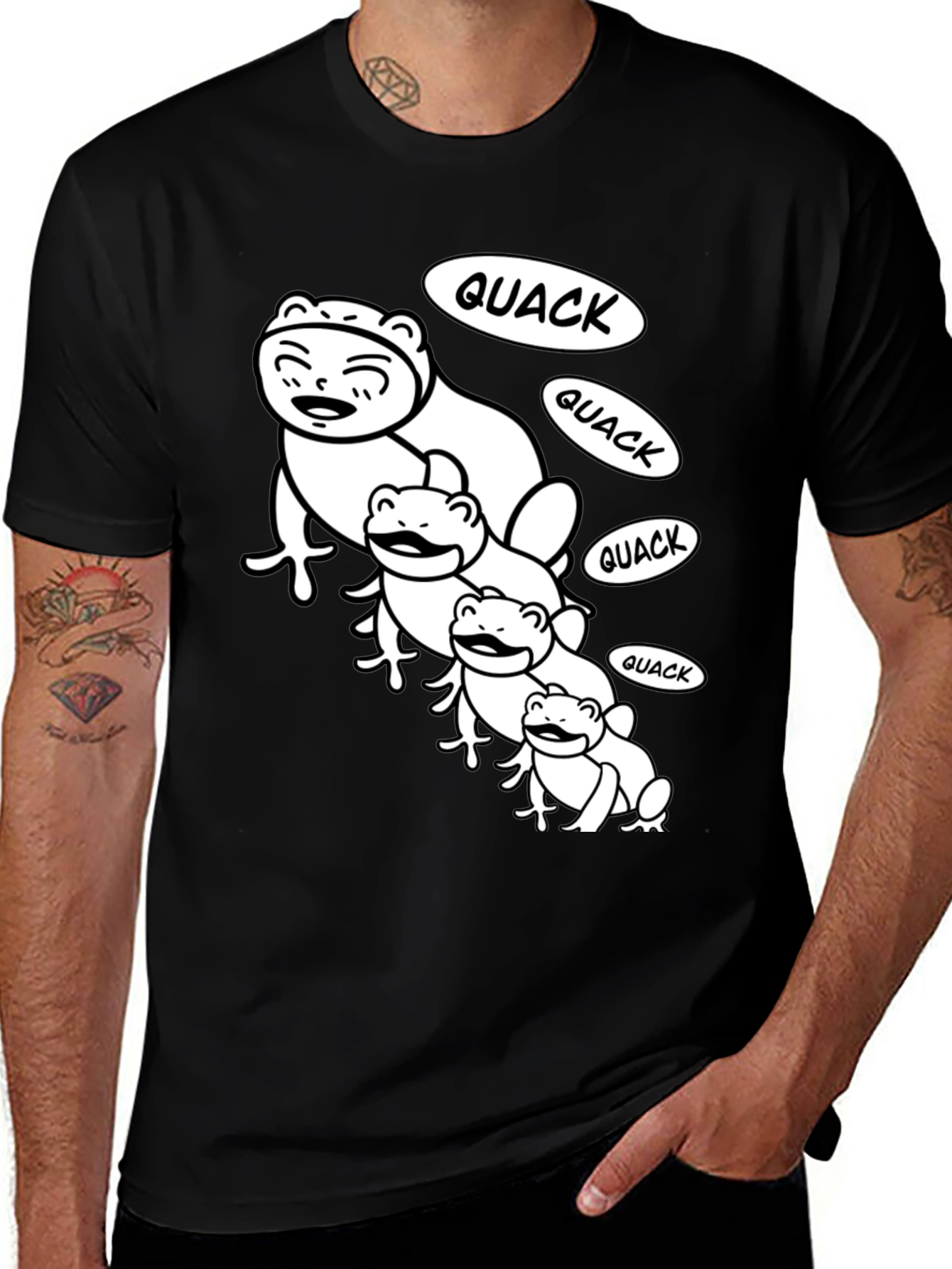 Variant 23 of Quack Family Black T-Shirt