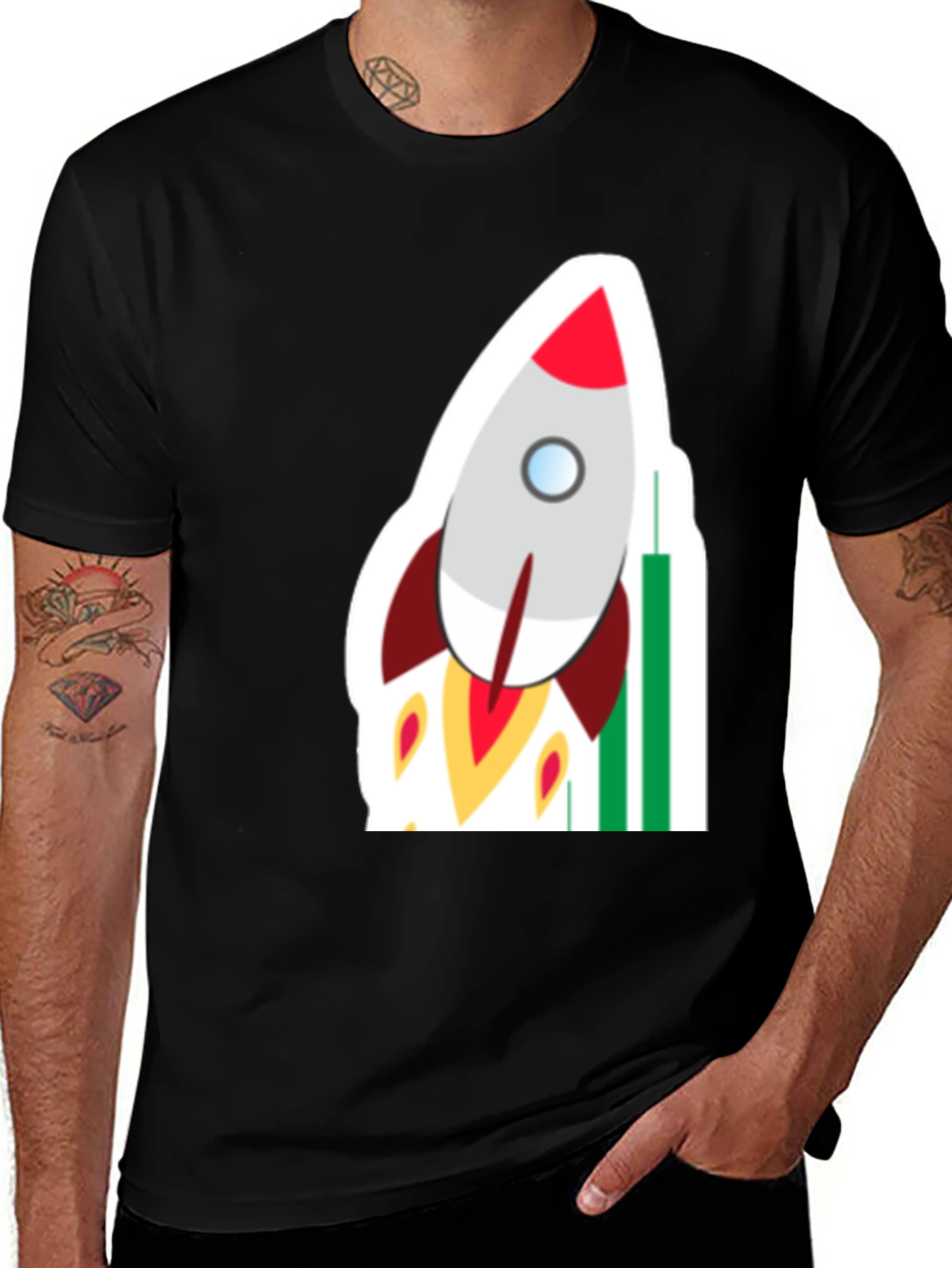Variant 22 of Rocket Launch T-Shirt - Crypto Moonshot Design