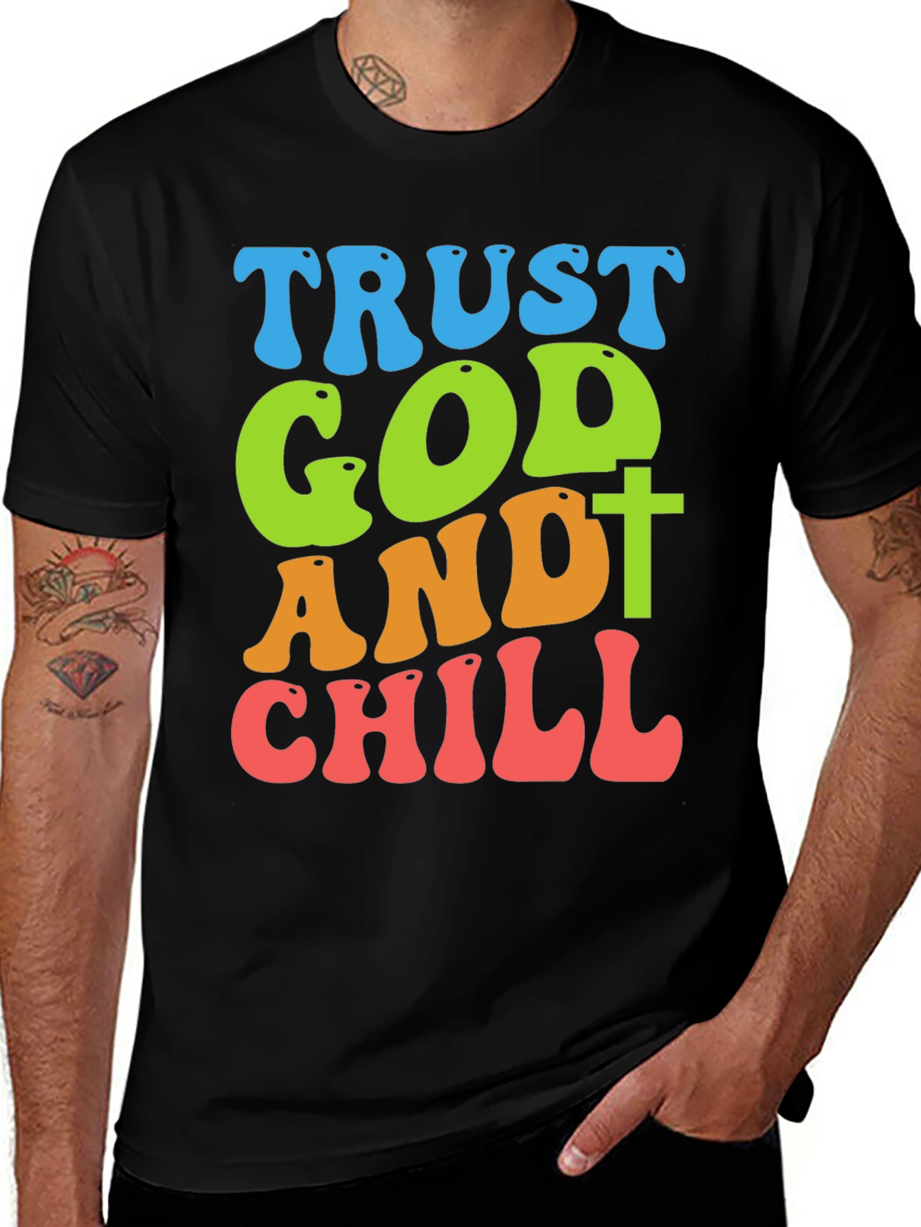 Variant 8 of Trust God and Chill Graphic Tee