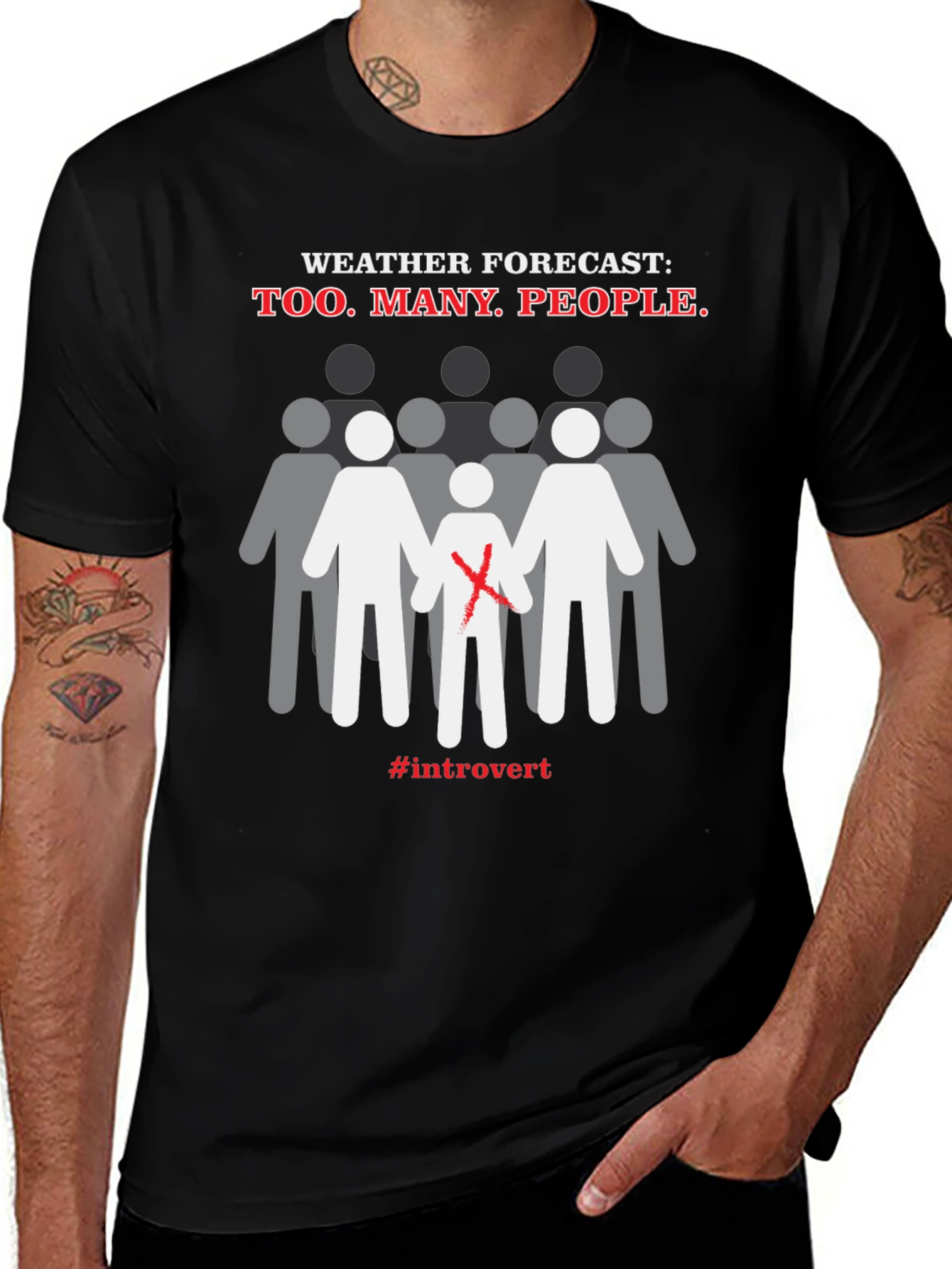 Variant 22 of Introvert Weather Forecast Graphic Tee