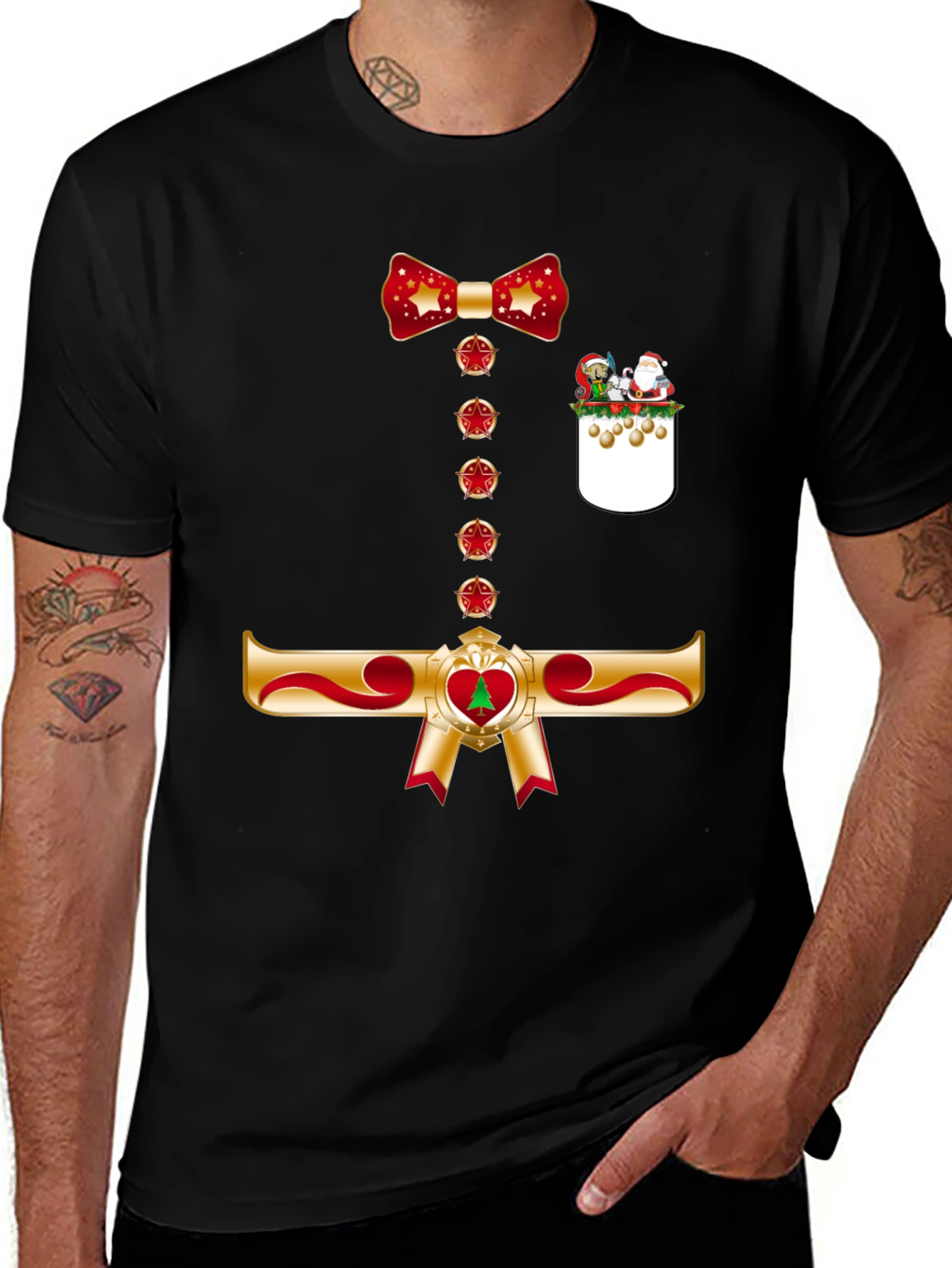 Festive Bowtie Christmas T-Shirt