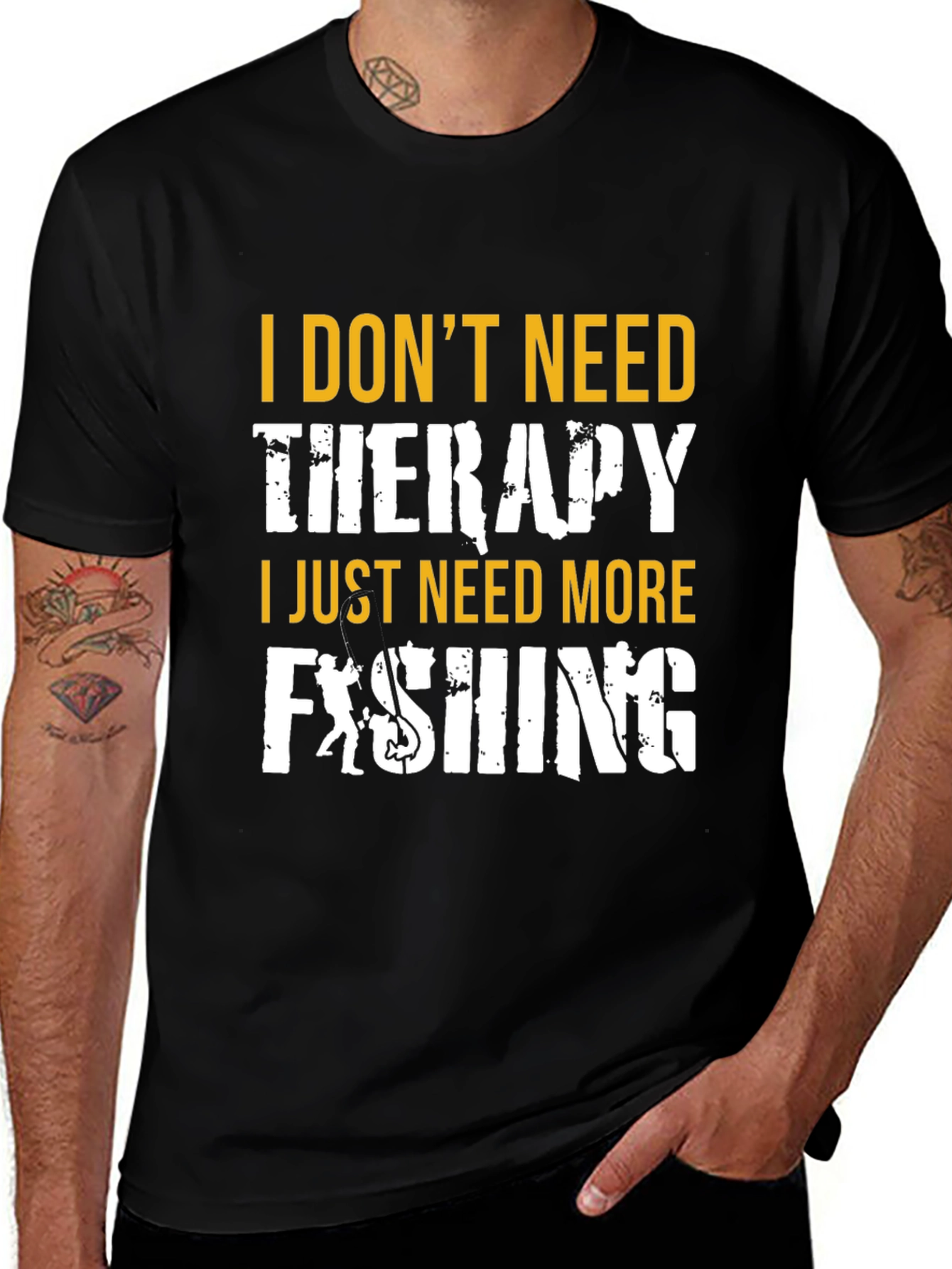 Variant 28 of Fishing Therapy T-Shirt - Funny Angler Gift