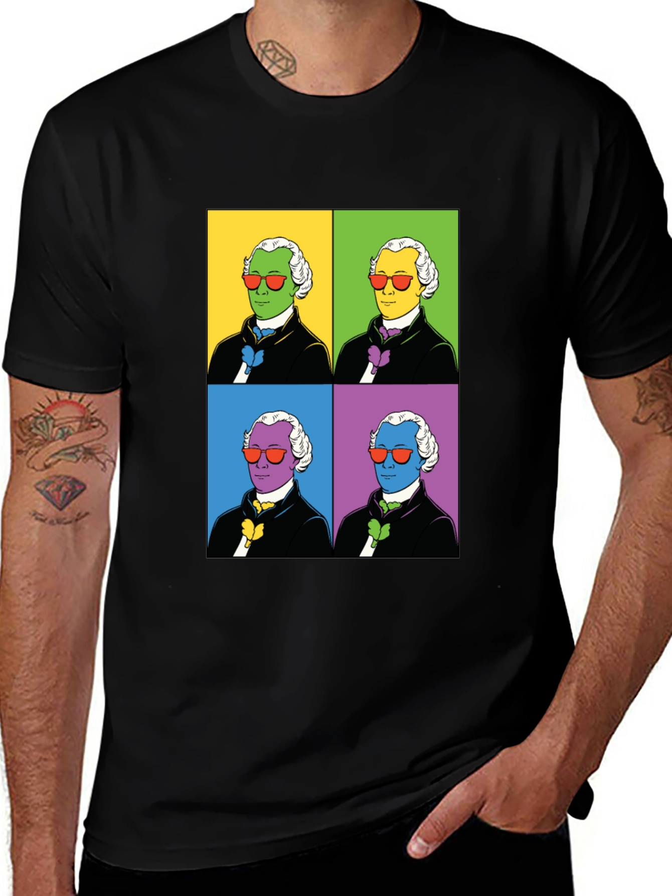 Variant 3 of Pop Art Founding Father Graphic Tee