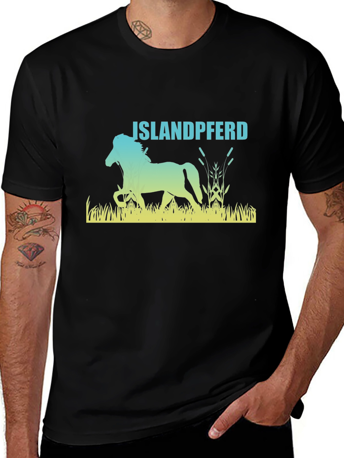 Variant 23 of Islandpferd Horse Silhouette Graphic Tee