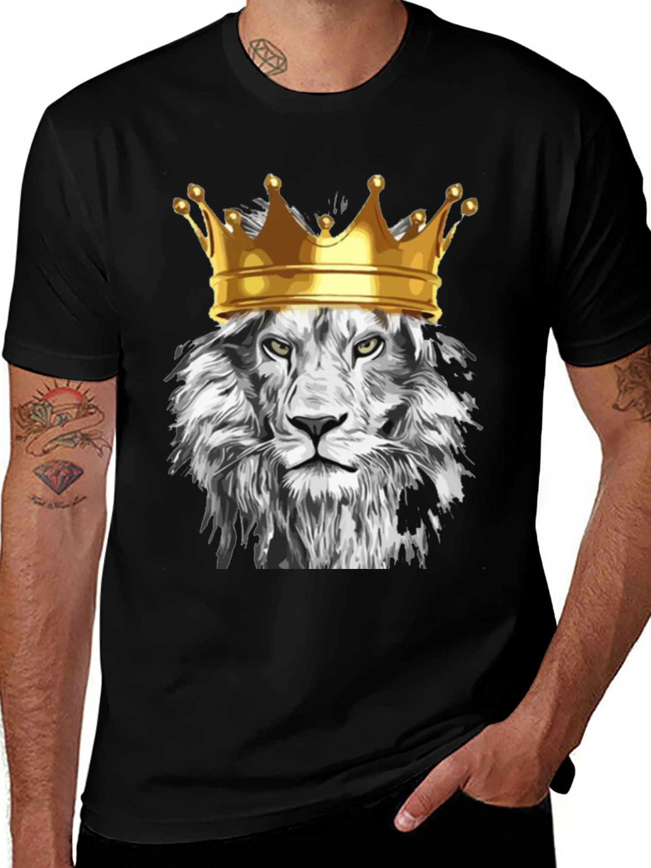 Variant 27 of King Lion Graphic T-Shirt - Regal Animal Design