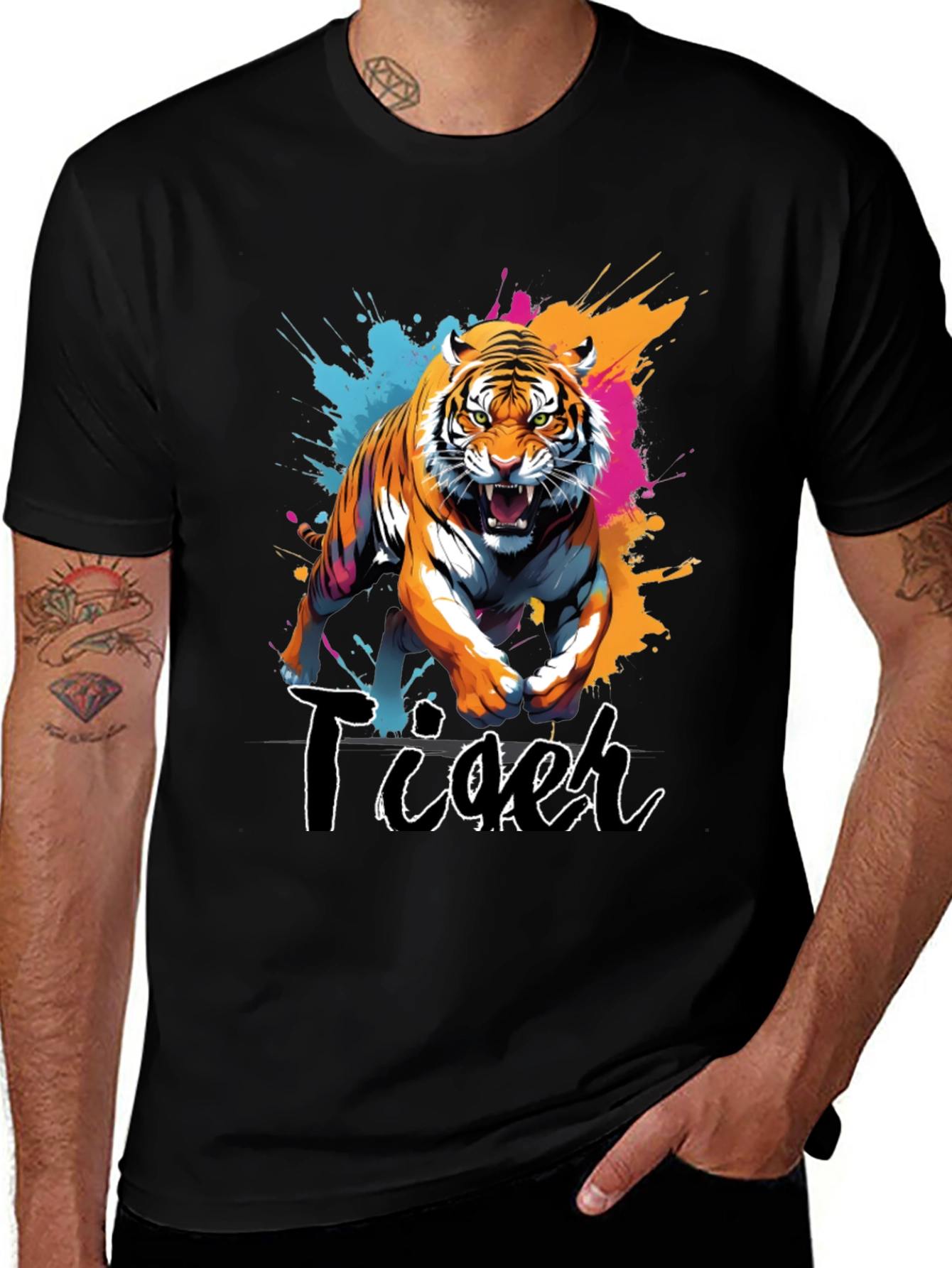 Variant 7 of Bold Tiger Graphic Tee - Fierce Style