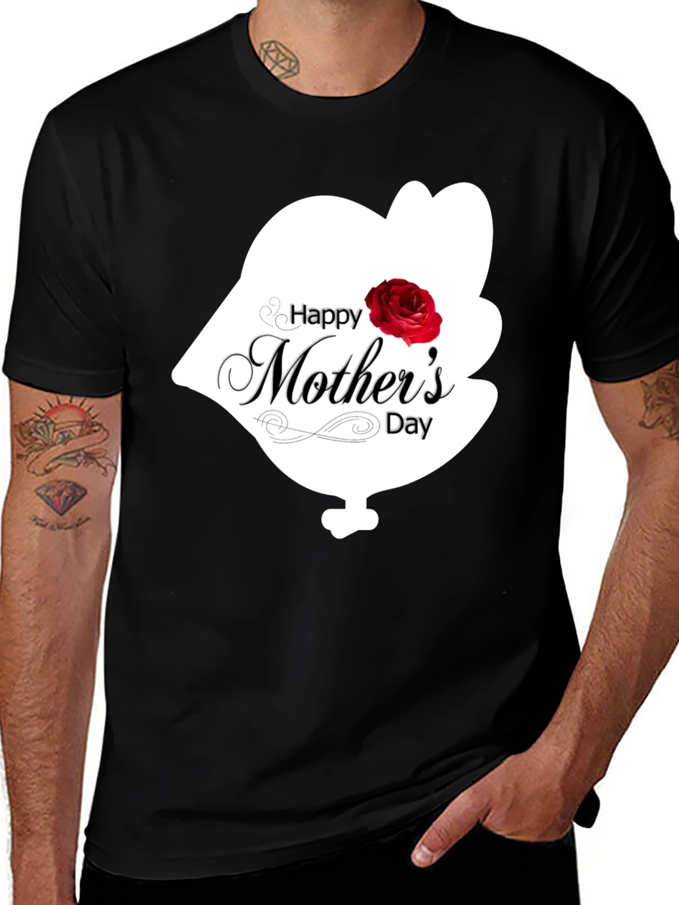 Happy Mother's Day T-Shirt - Black