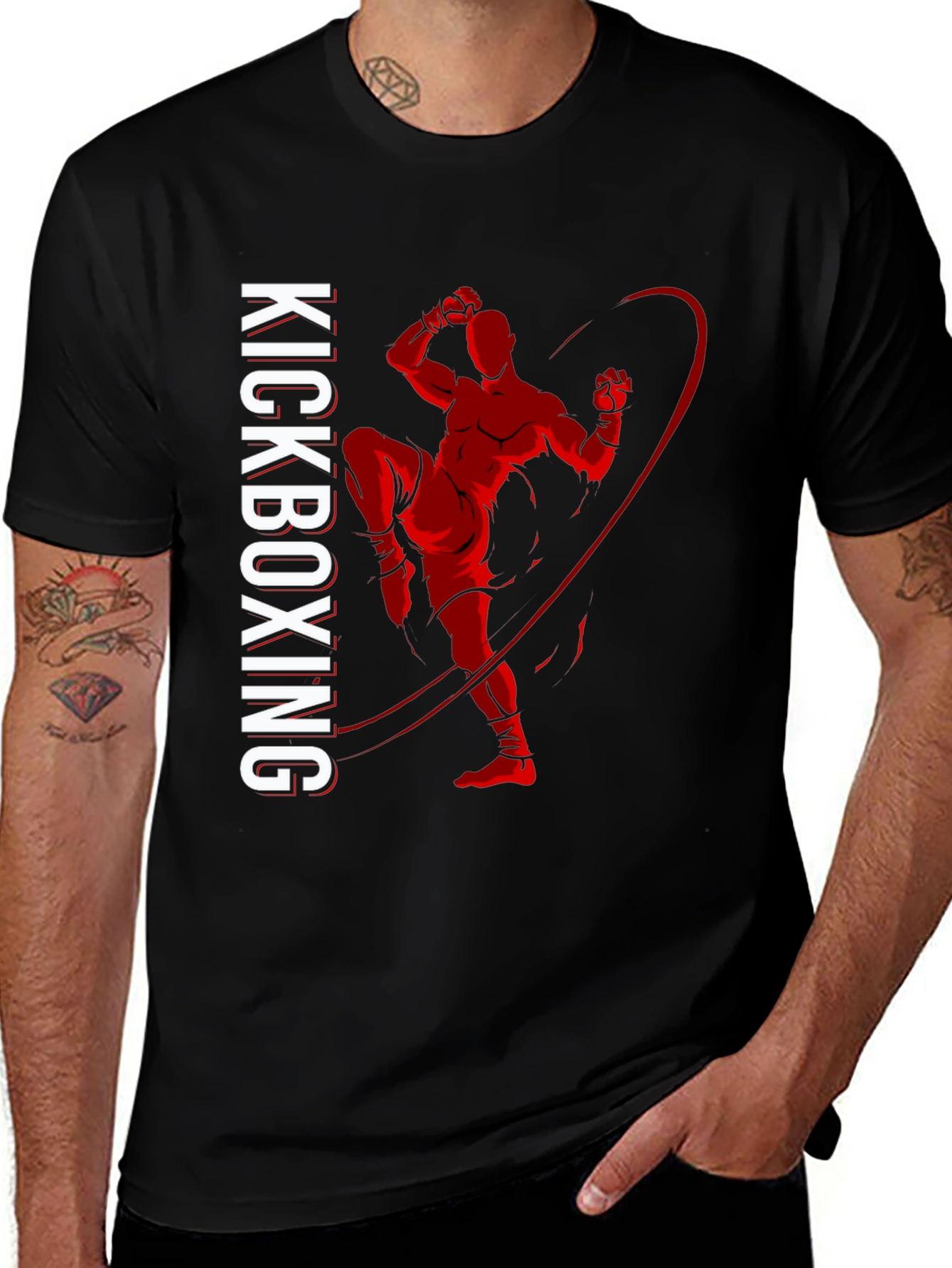 Variant 16 of Kickboxing Graphic T-Shirt - Martial Arts Tee