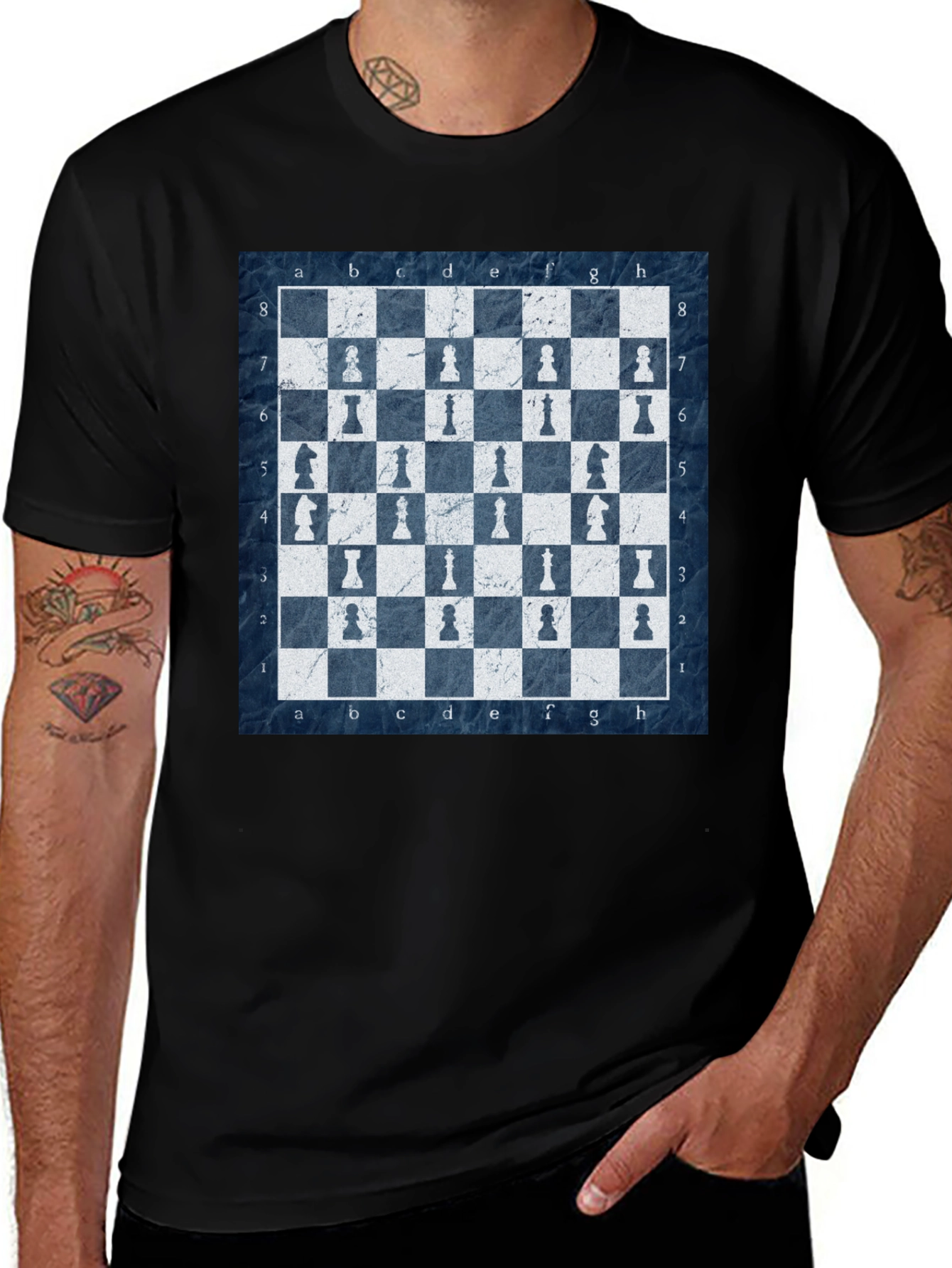 Variant 18 of Chessboard Graphic T-Shirt