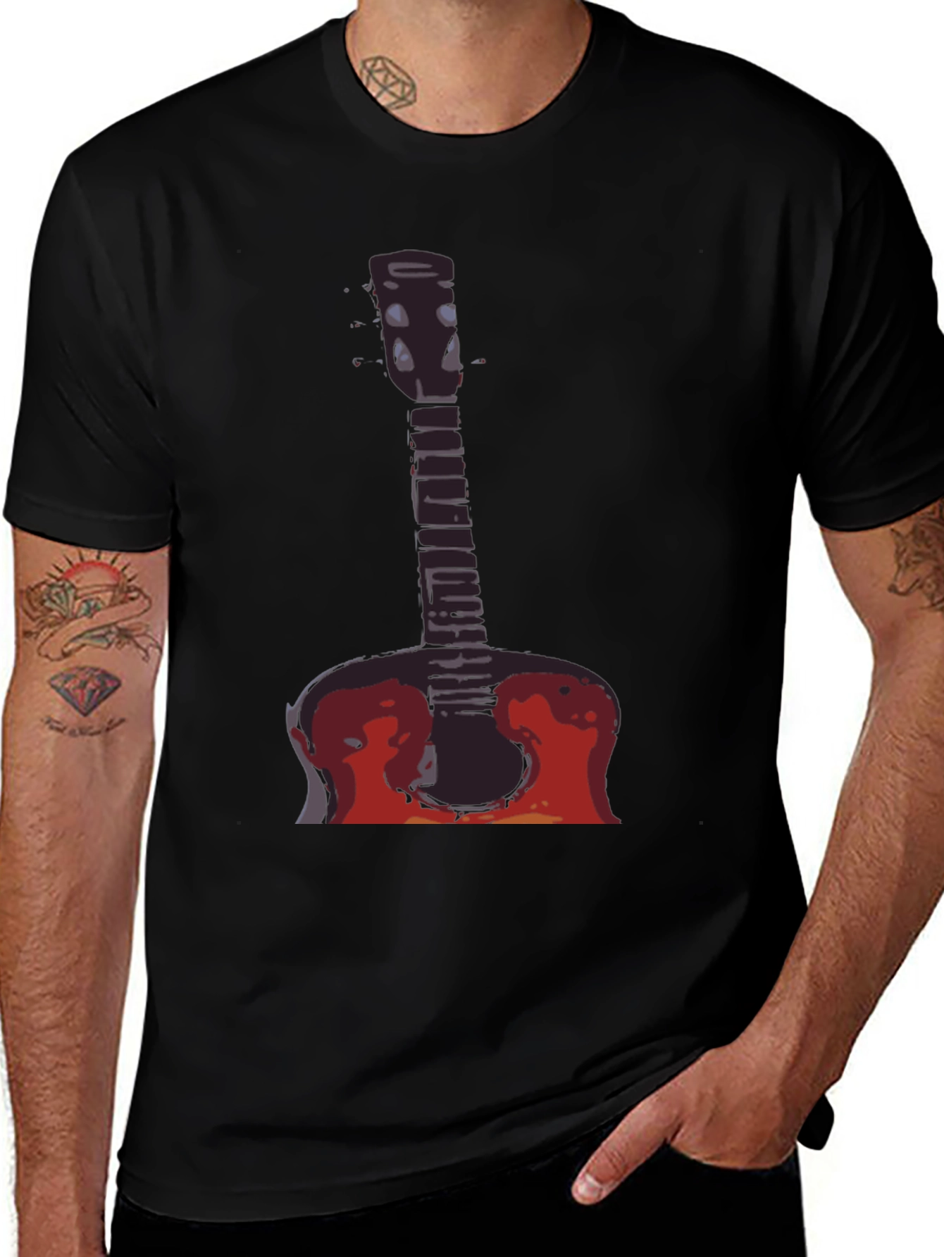 Variant 3 of Guitar Graphic Tee - Cool Musician Style