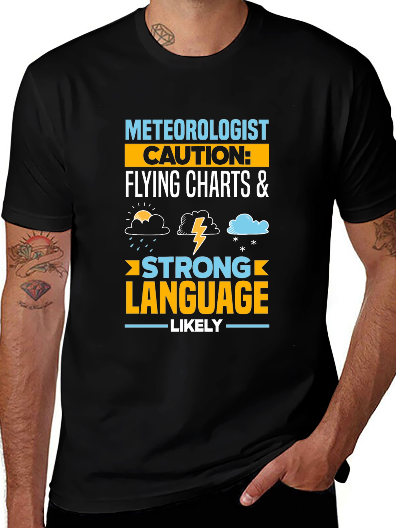 Variant 9 of Meteorologist Caution Funny Weather T-Shirt