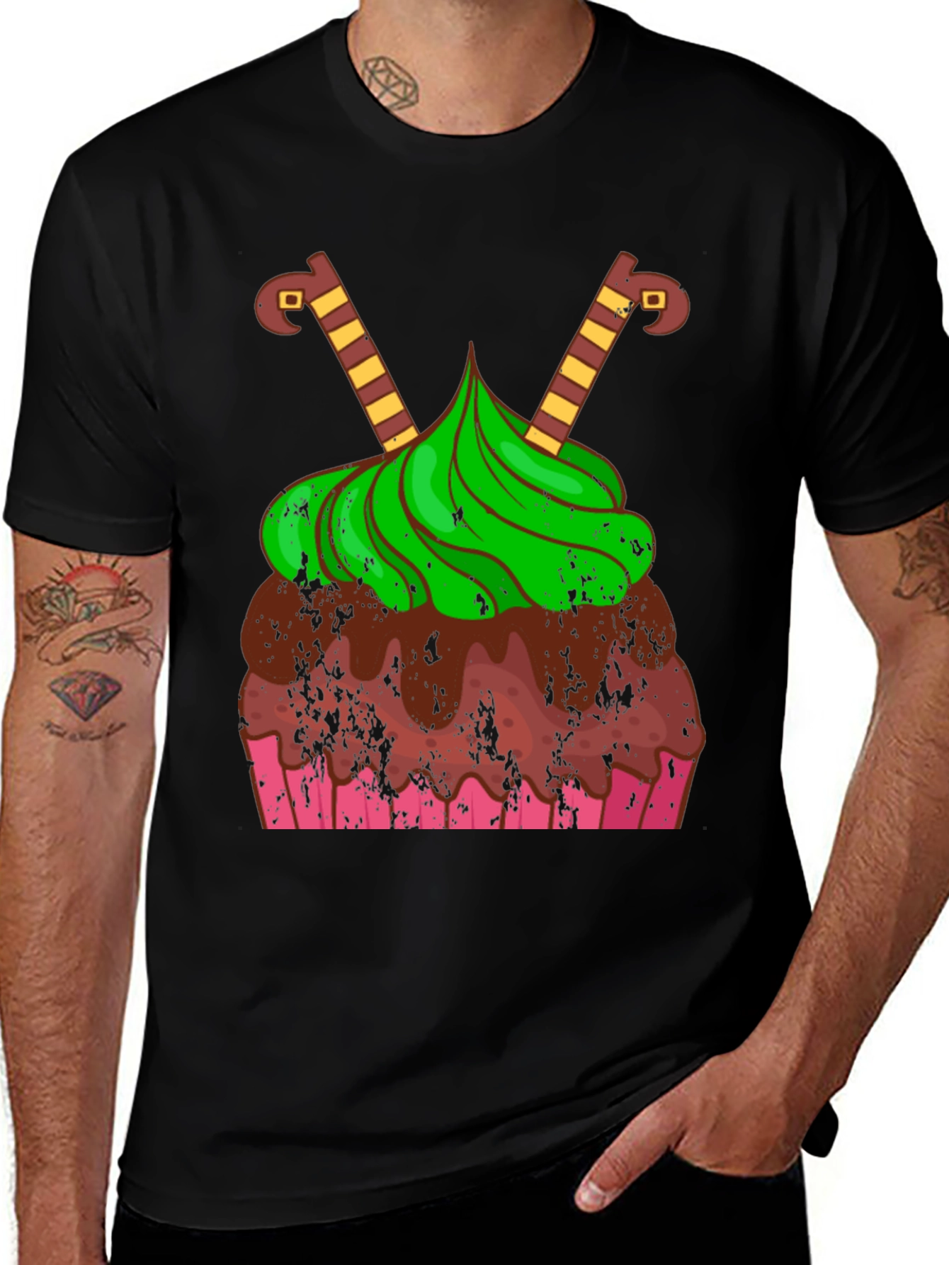 Variant 26 of Cupcake Elf Legs Graphic T-Shirt