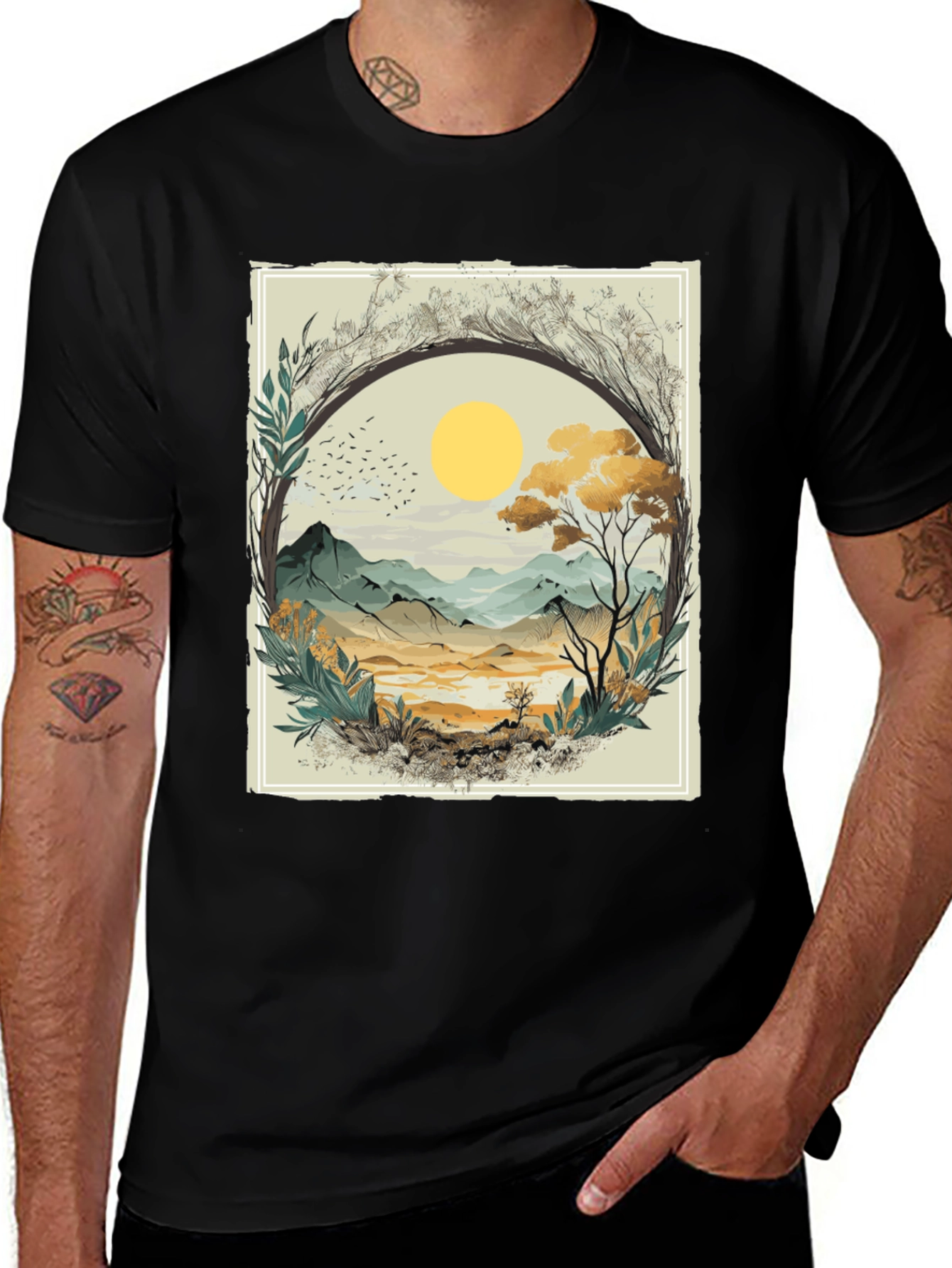 Variant 27 of Nature Scene Graphic T-Shirt