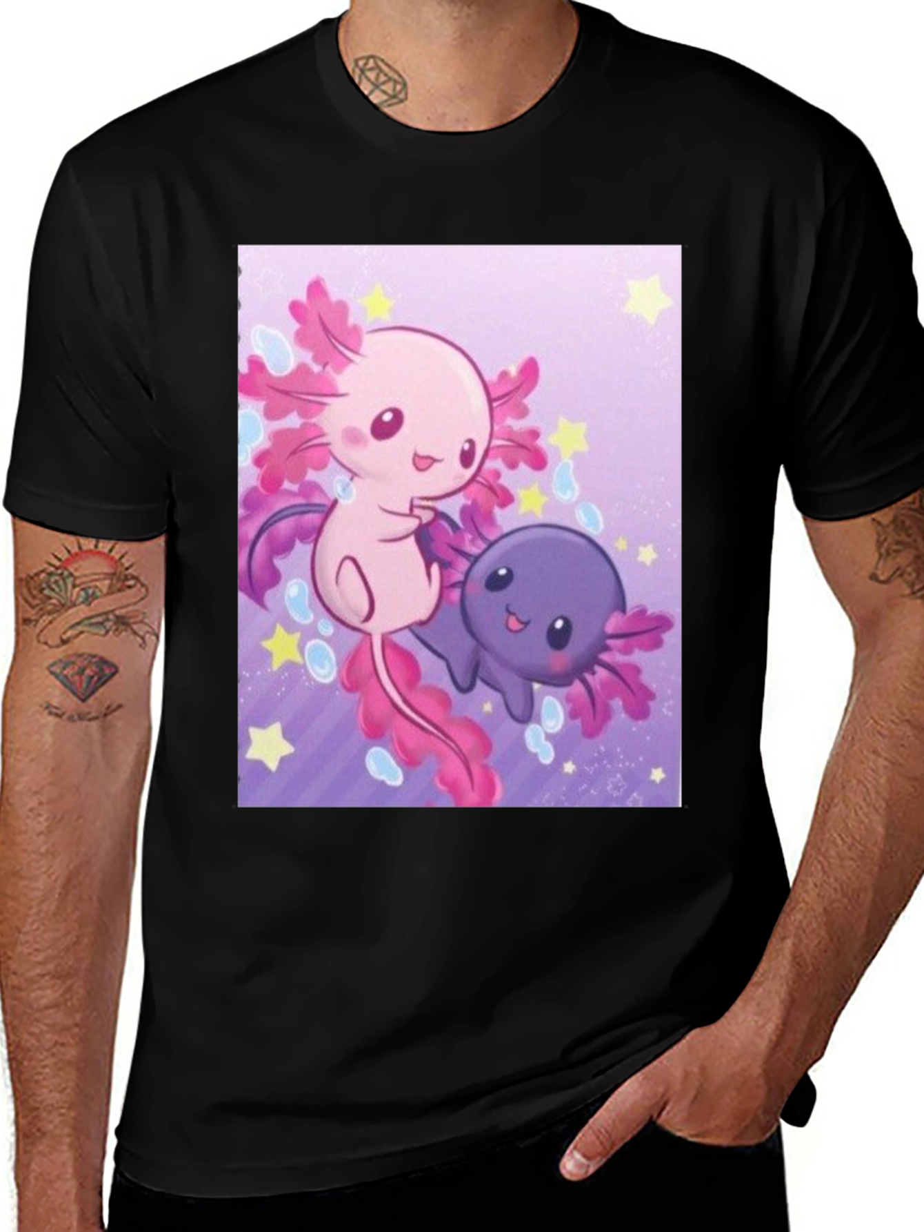 Variant 10 of Axolotl Cartoon Graphic T-Shirt