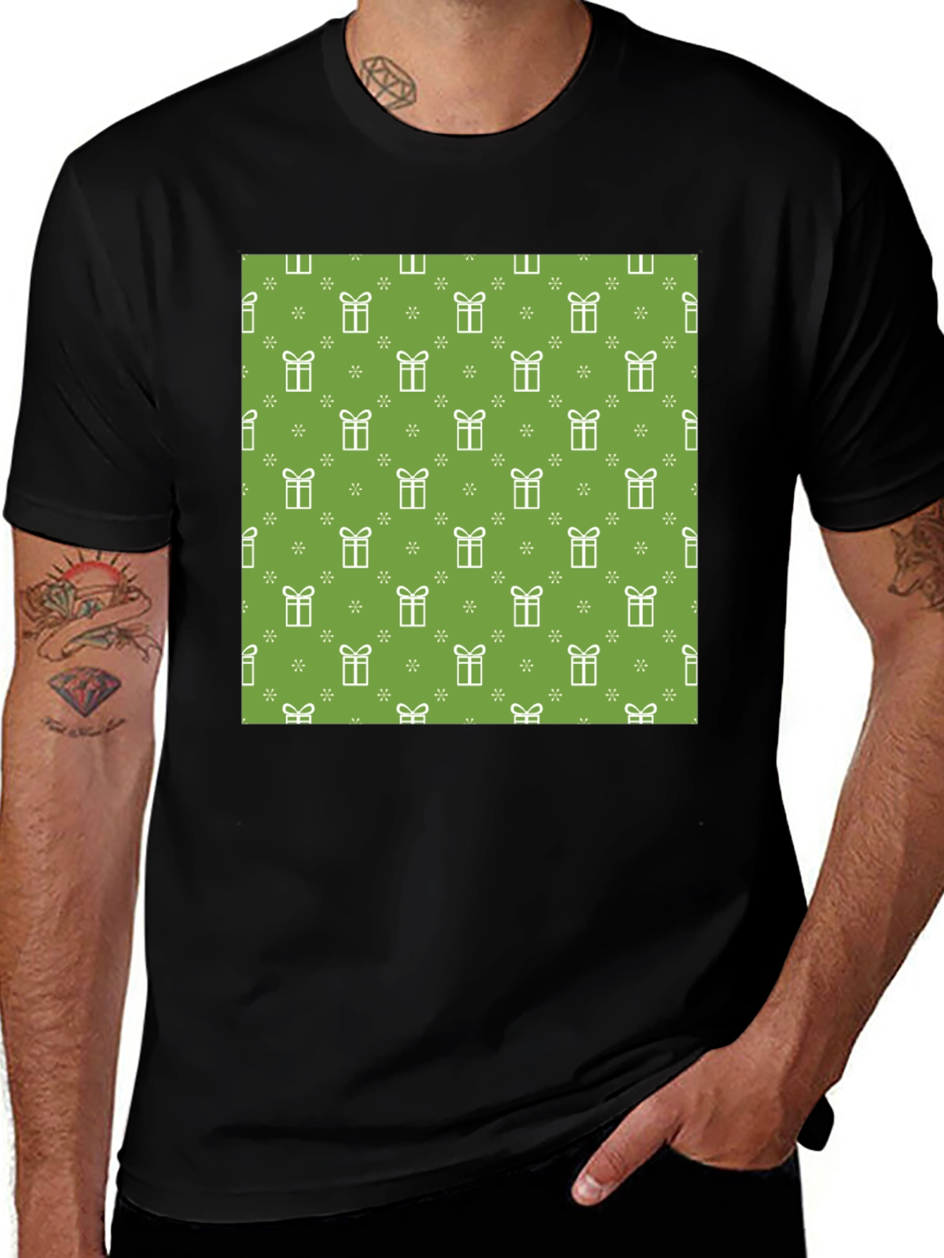 Variant 26 of Festive Gift Pattern Tee - Holiday Cheer