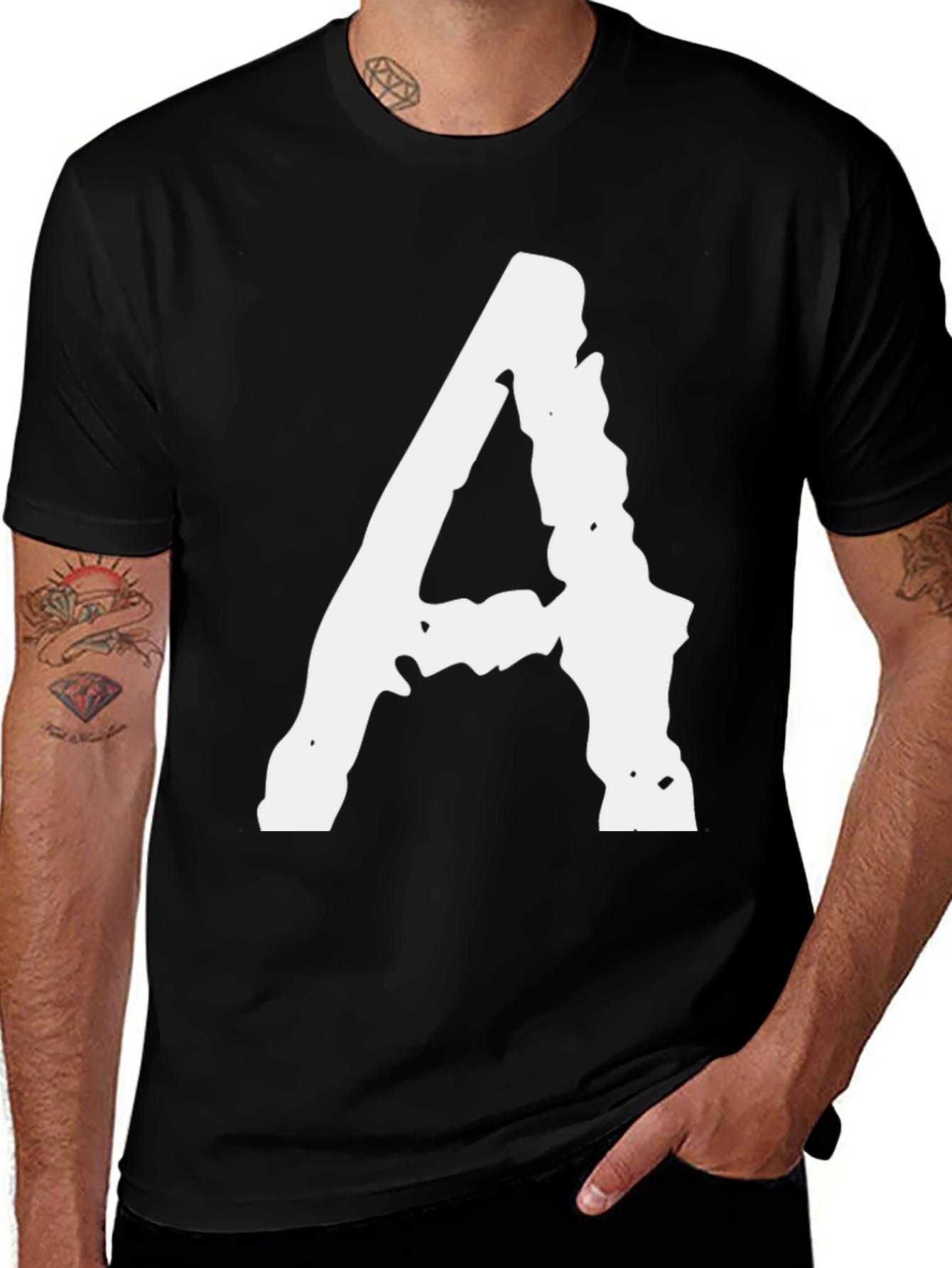 Variant 10 of Bold Letter A Graphic Tee - Casual Comfort