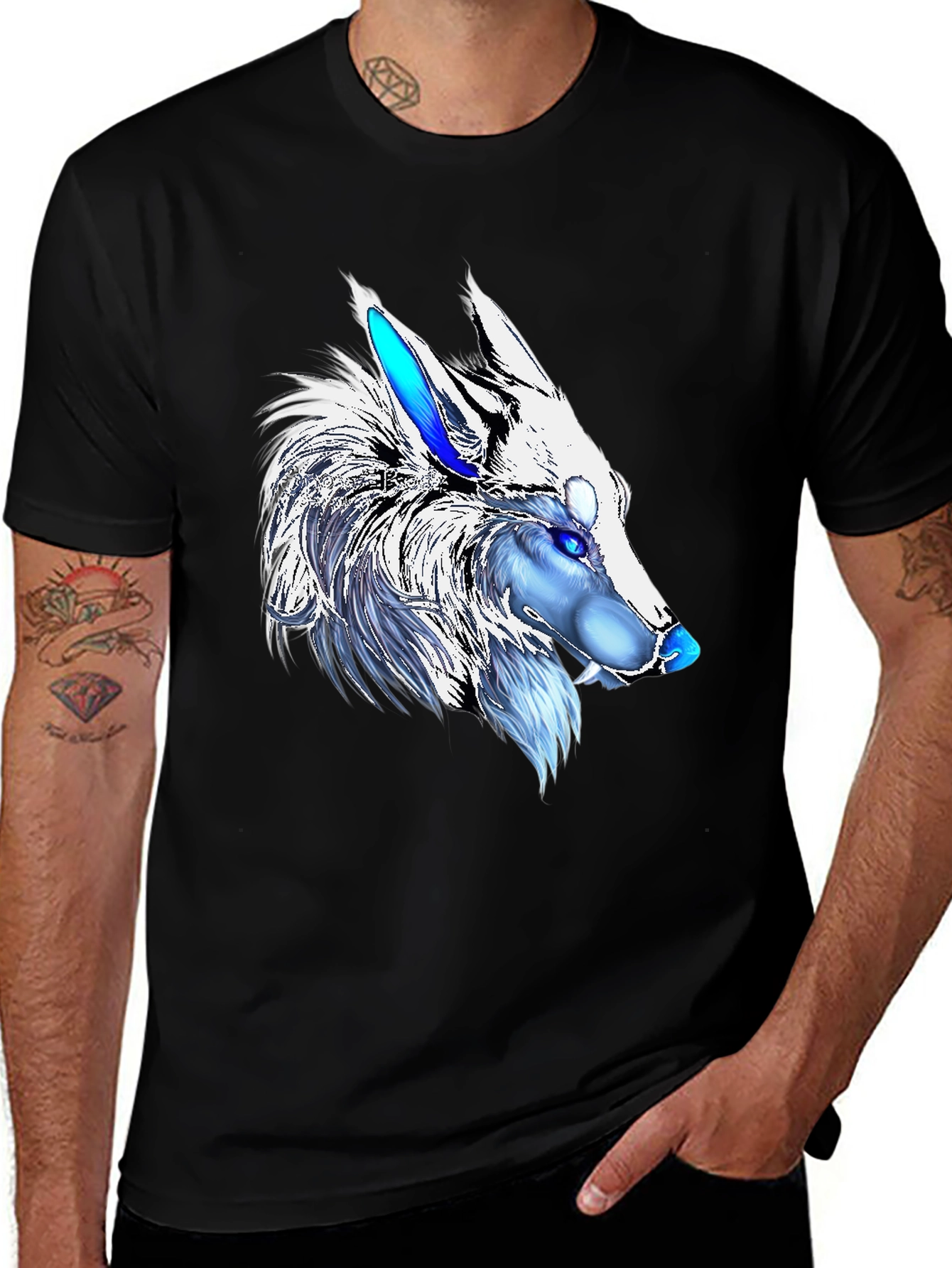 Variant 28 of Wolf Graphic Print T-Shirt - Unique Design