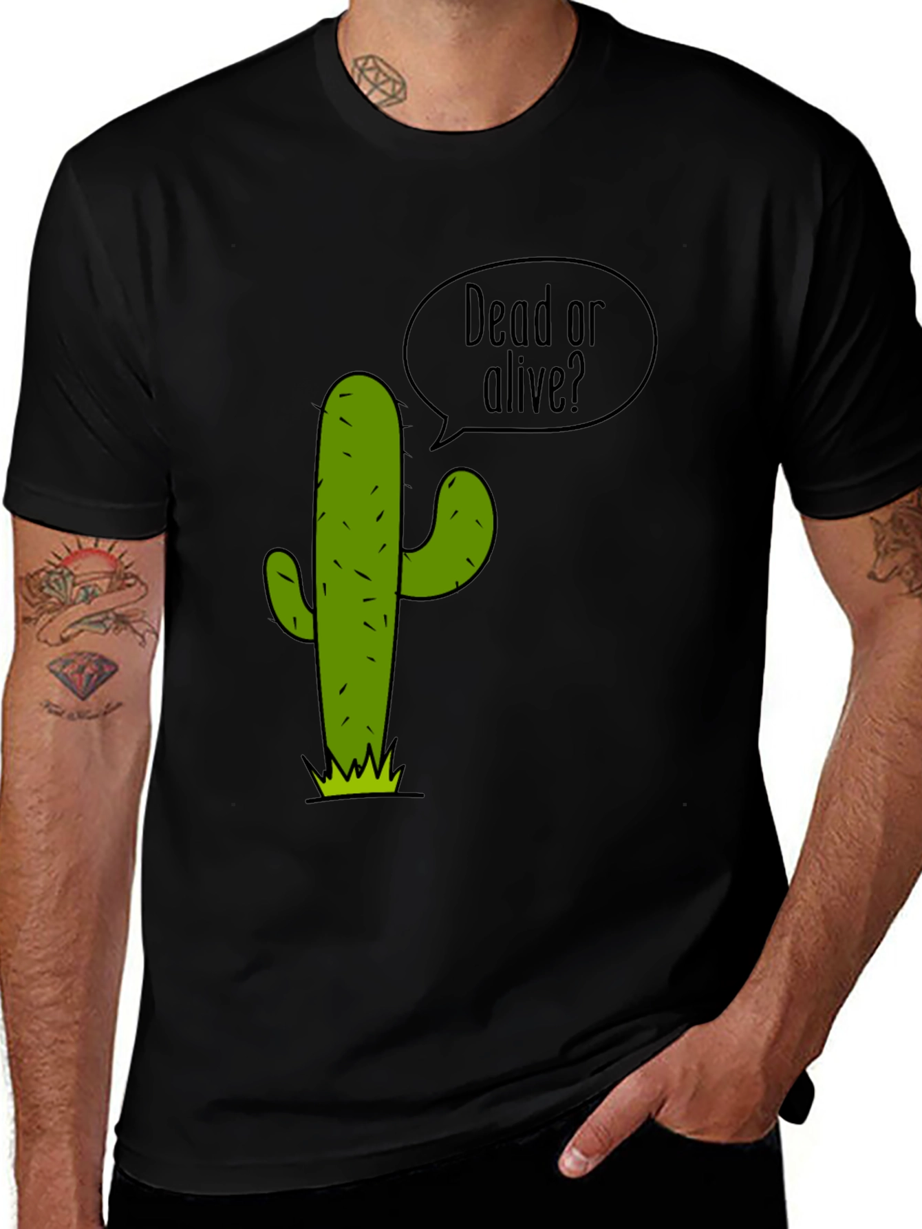 Variant 13 of Dead or Alive Cactus T-Shirt - Funny Plant Tee