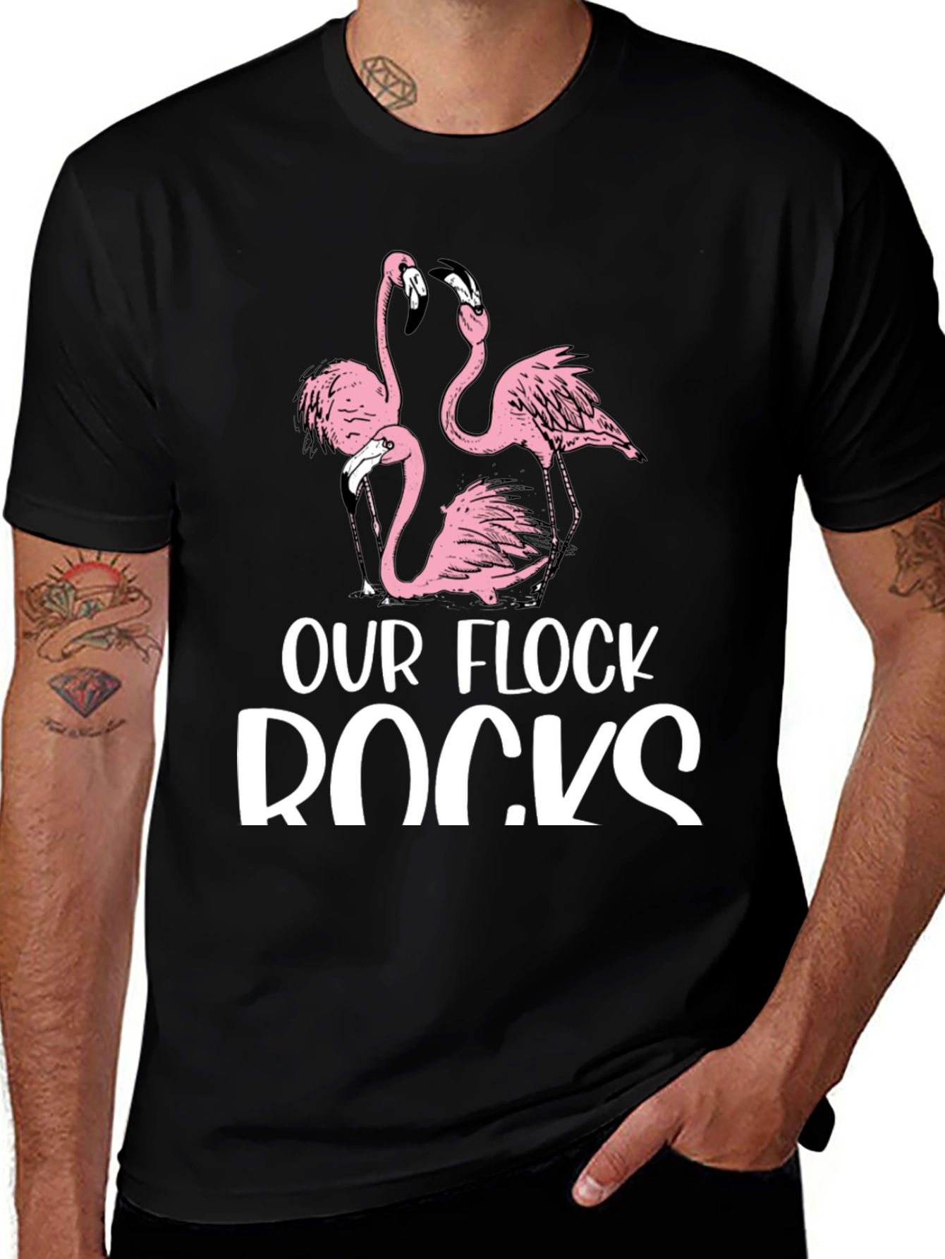 Variant 29 of Our Flock Rocks Flamingo Graphic T-Shirt