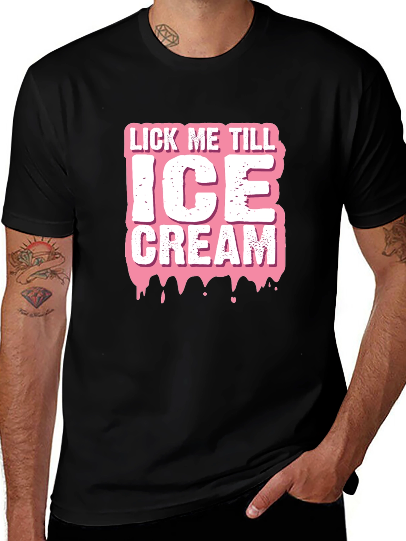 Variant 13 of Lick Me Till Ice Cream Graphic T-Shirt