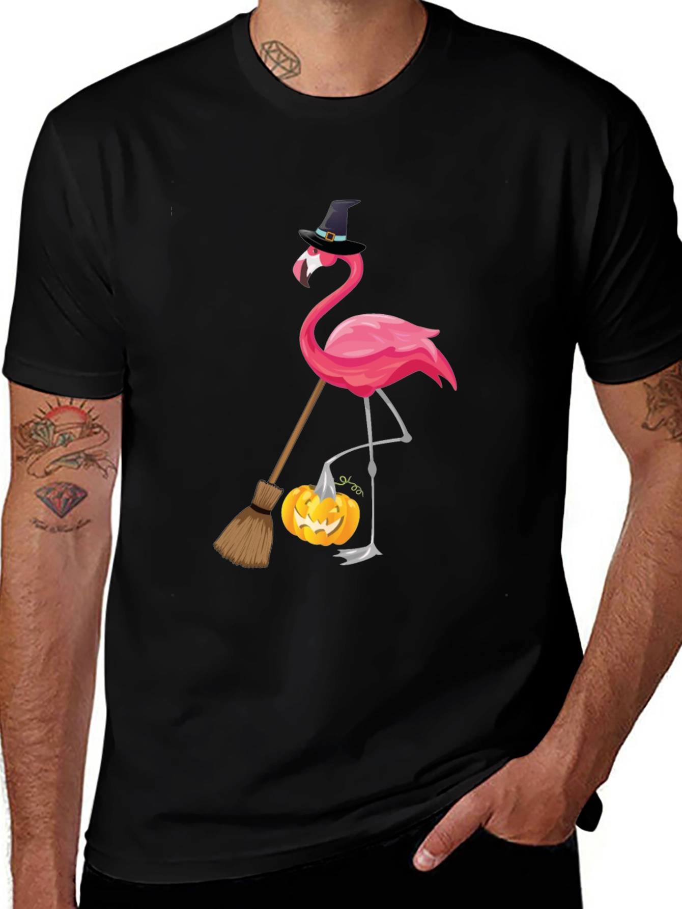 Variant 28 of Halloween Flamingo T-Shirt: Witchy Vibes