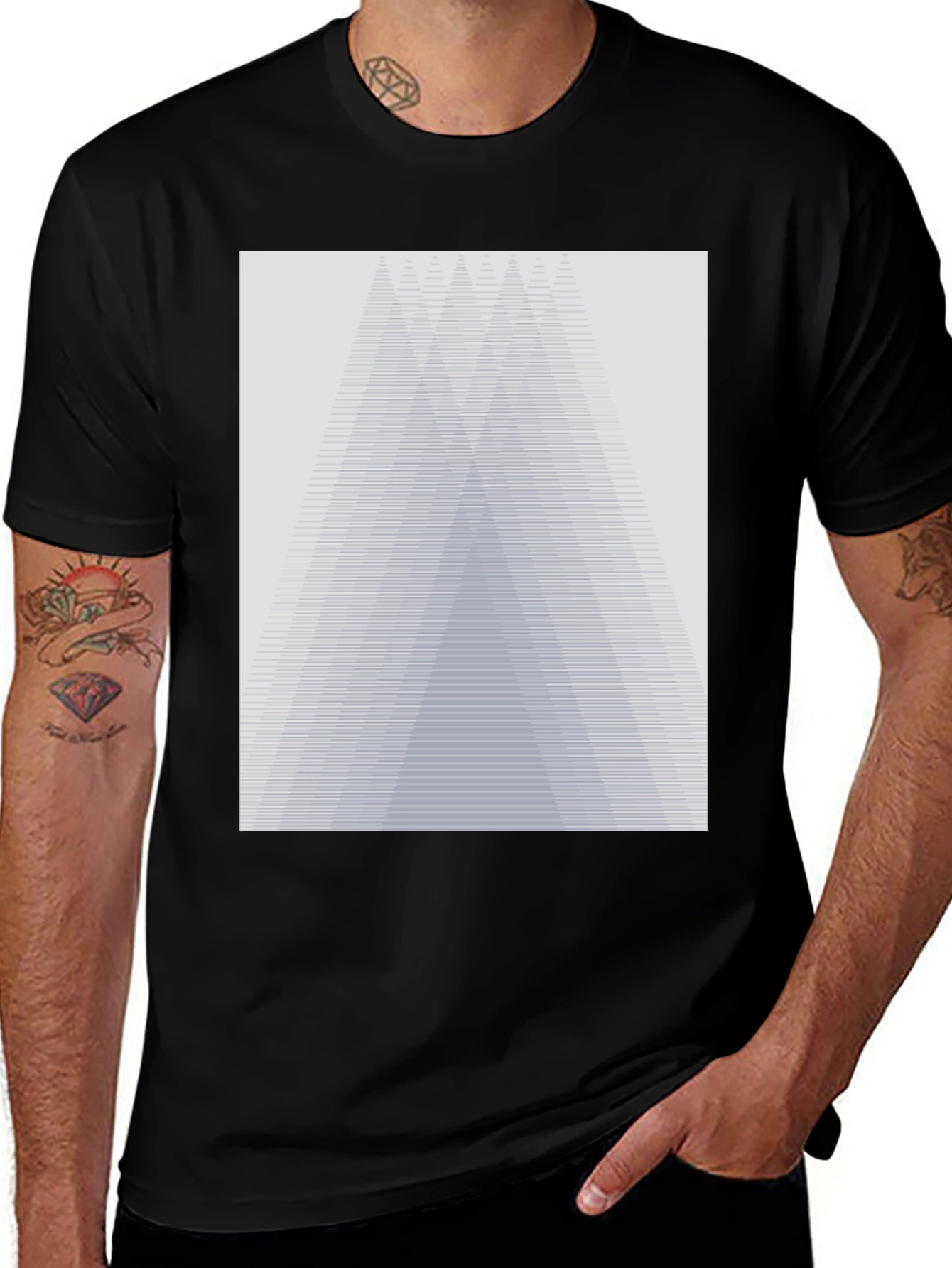 Variant 4 of Abstract Geometric Graphic Tee - Modern Design
