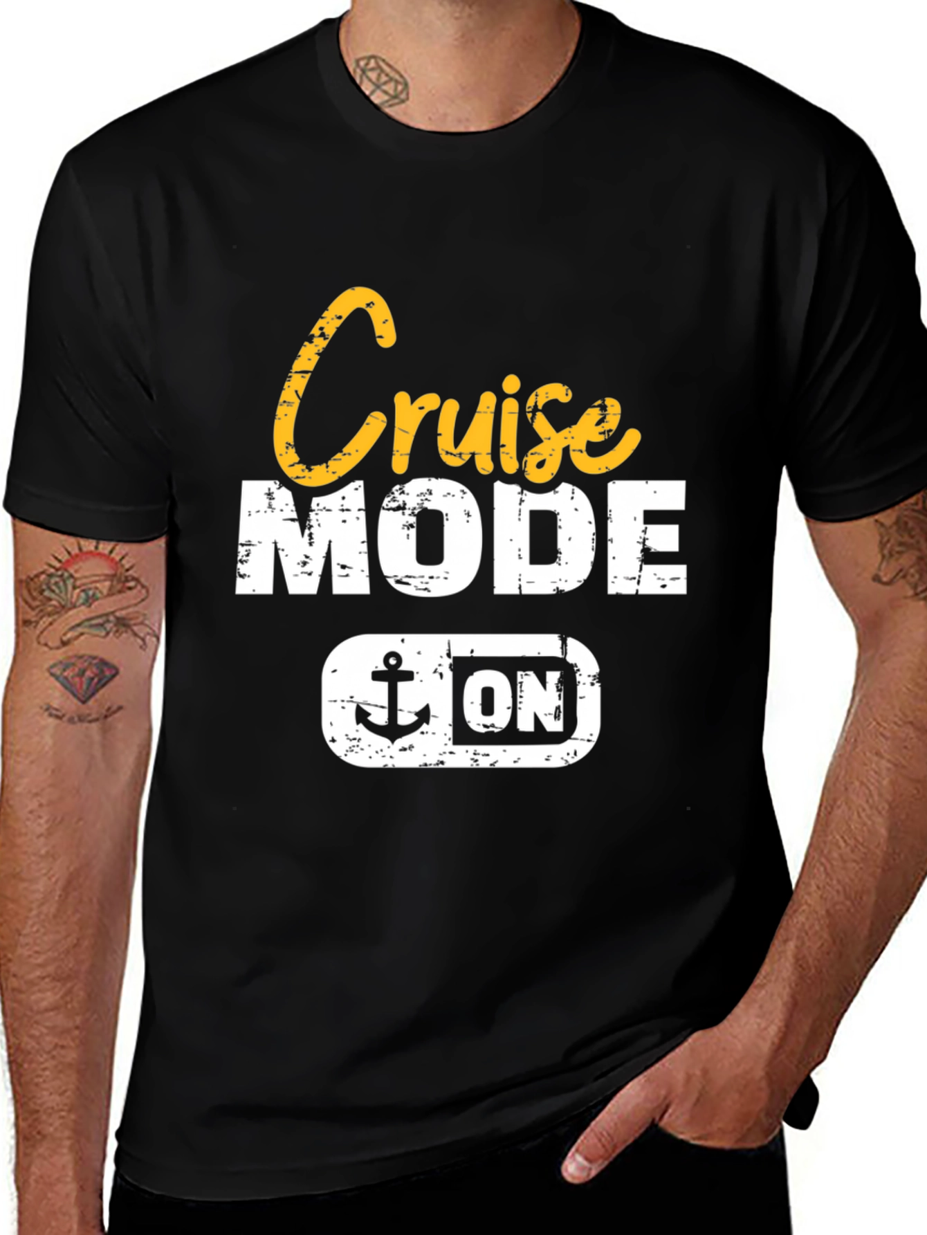 Variant 26 of Cruise Mode On Black Graphic T-Shirt