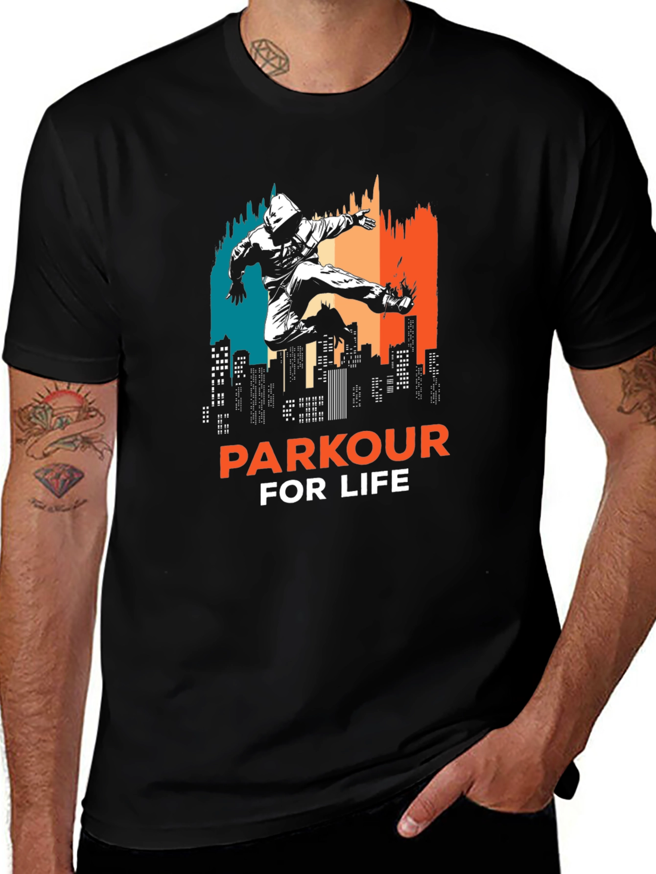 Variant 2 of Parkour For Life Graphic T-Shirt - Urban Style Tee
