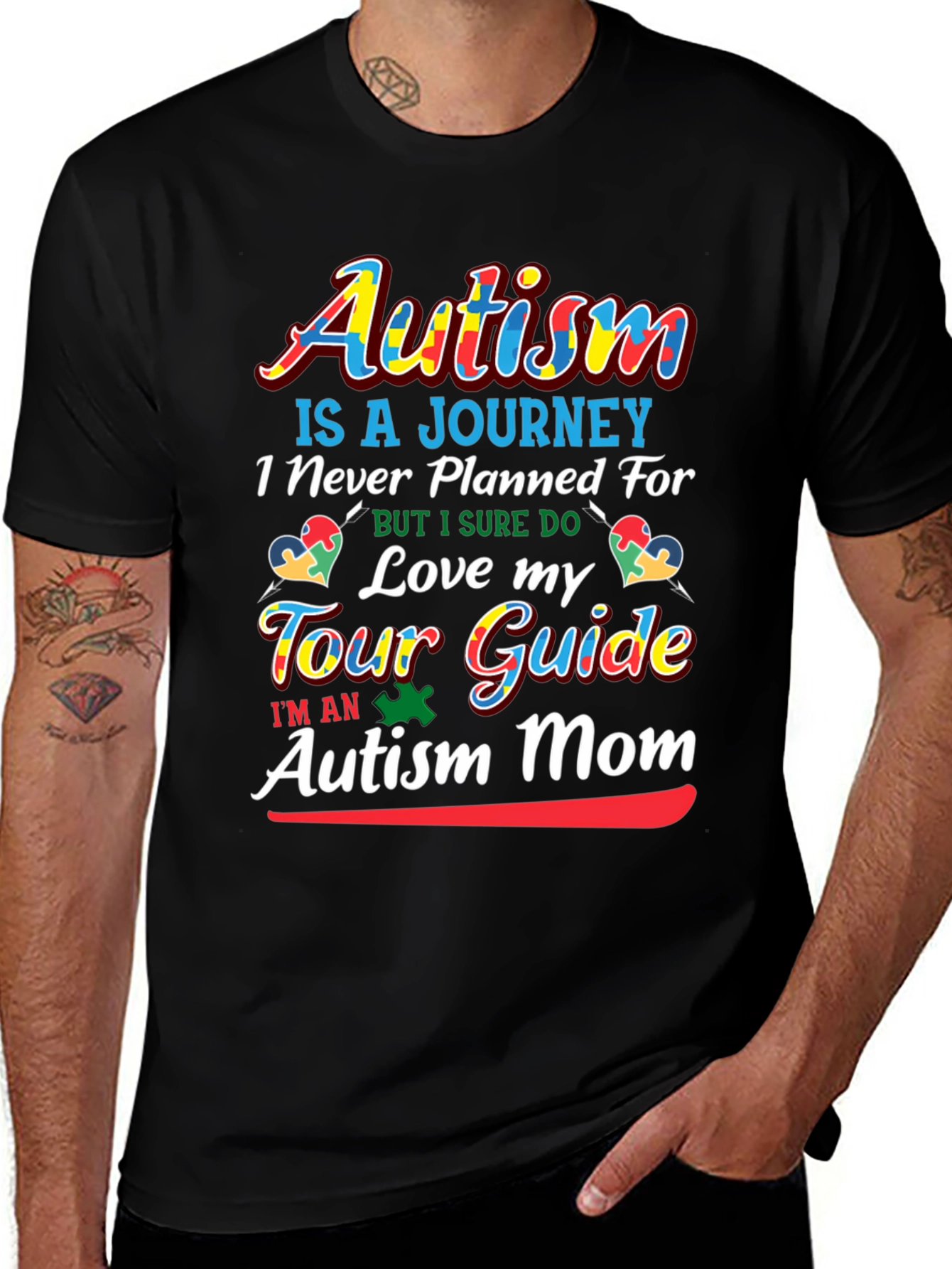 Autism Mom T-Shirt - Love My Tour Guide