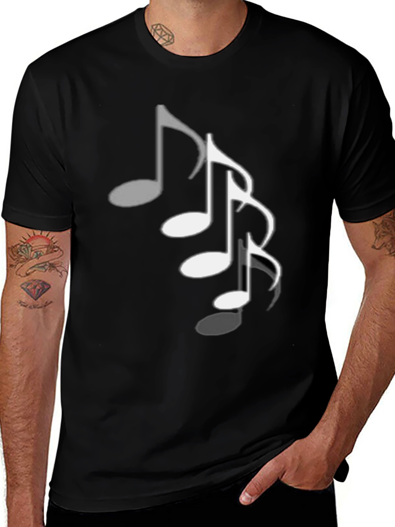 Variant 4 of Musical Note Graphic Print Tee