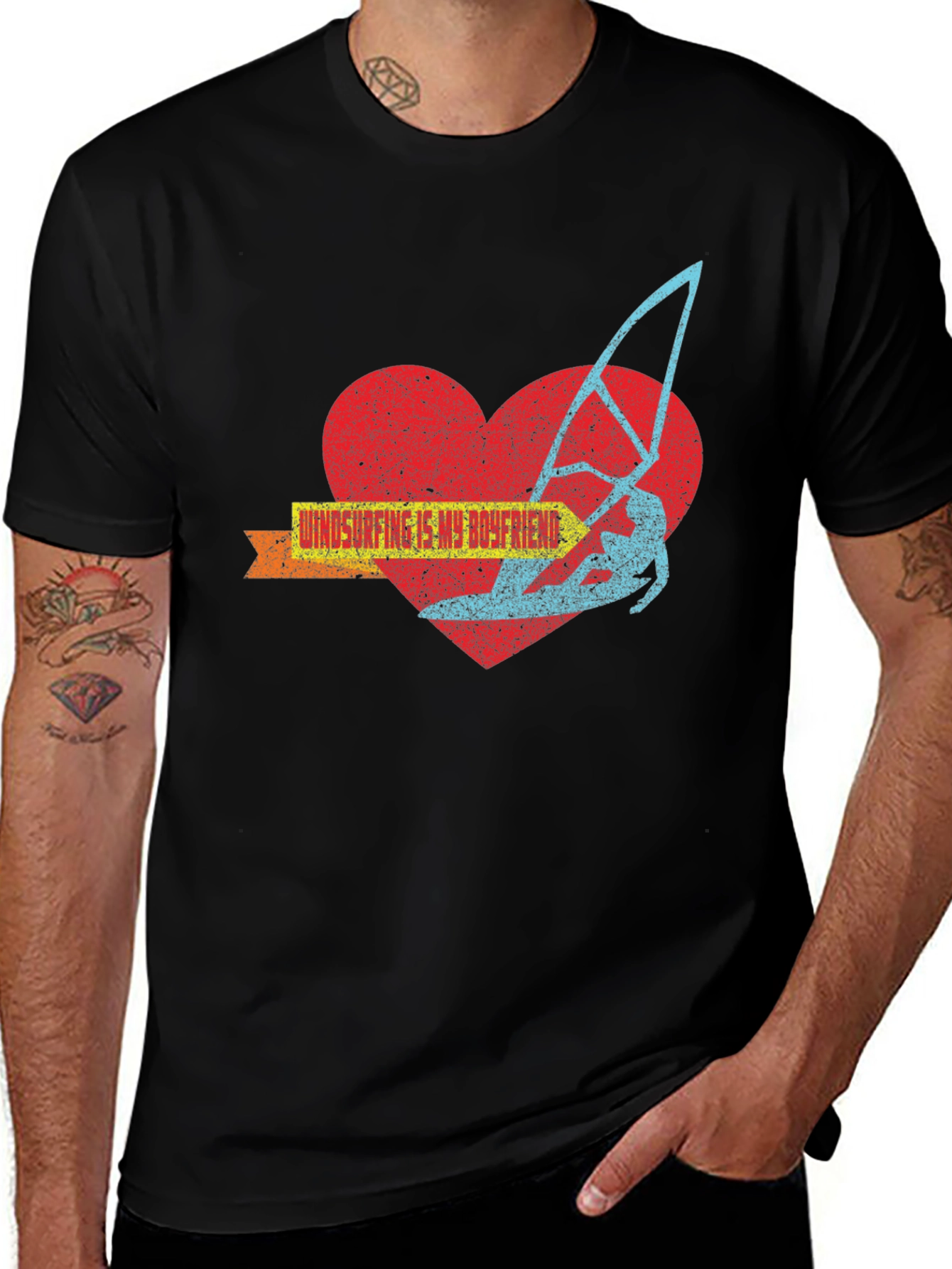 Variant 10 of Windsurfing is My Boyfriend Tee