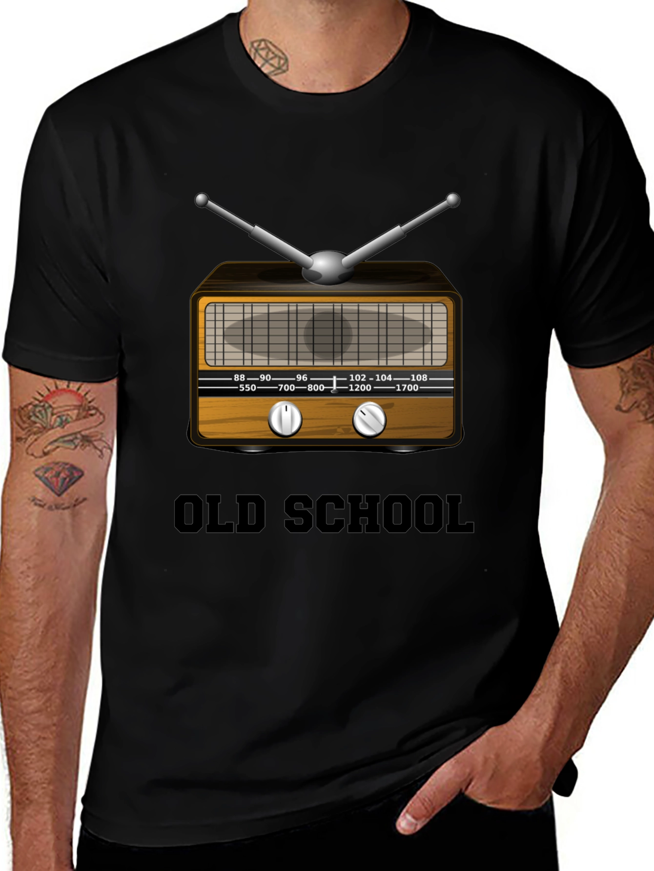 Variant 7 of Vintage Radio "Old School" Graphic T-Shirt