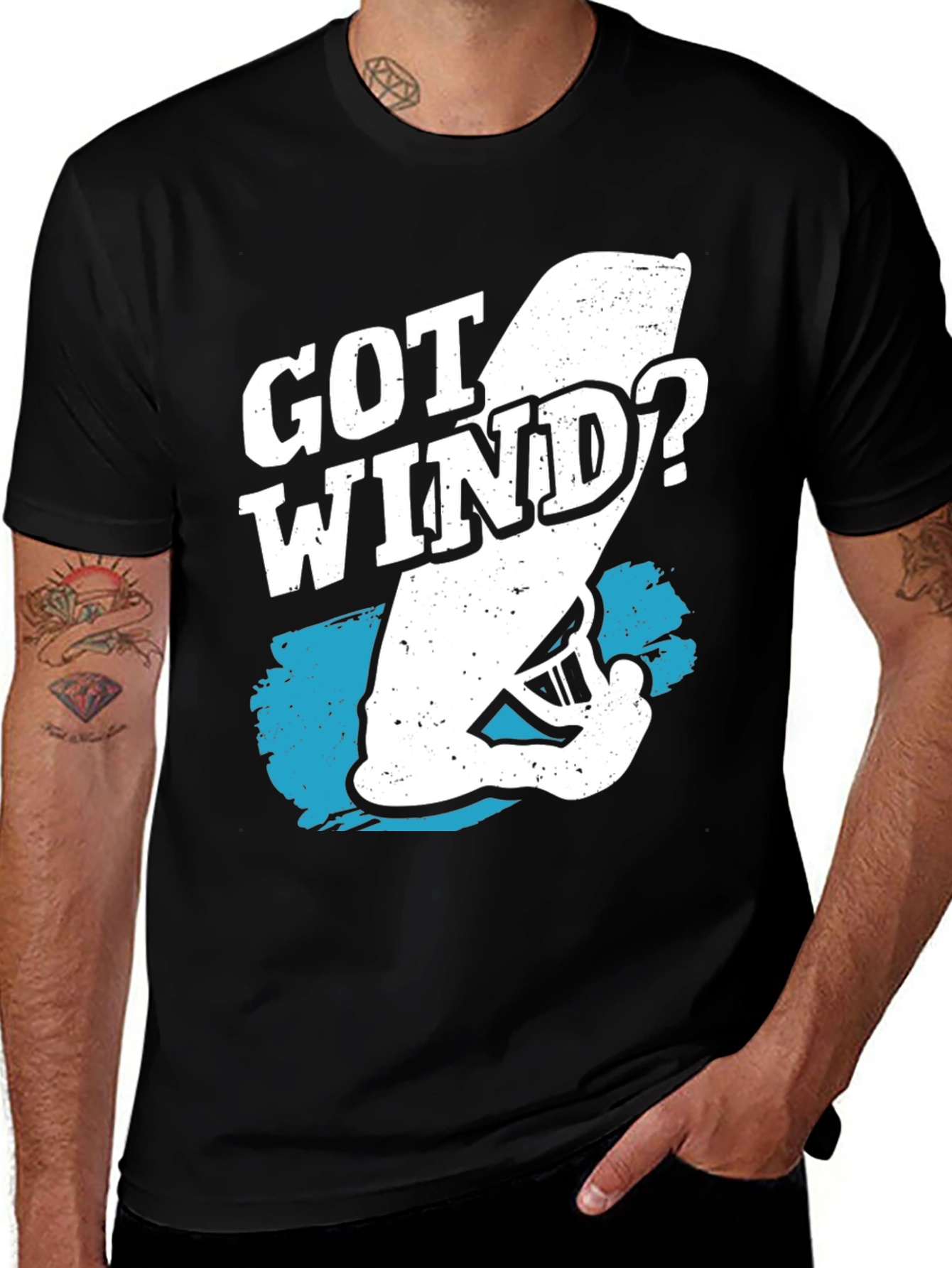 Variant 19 of Got Wind? Funny Windsurfing T-Shirt
