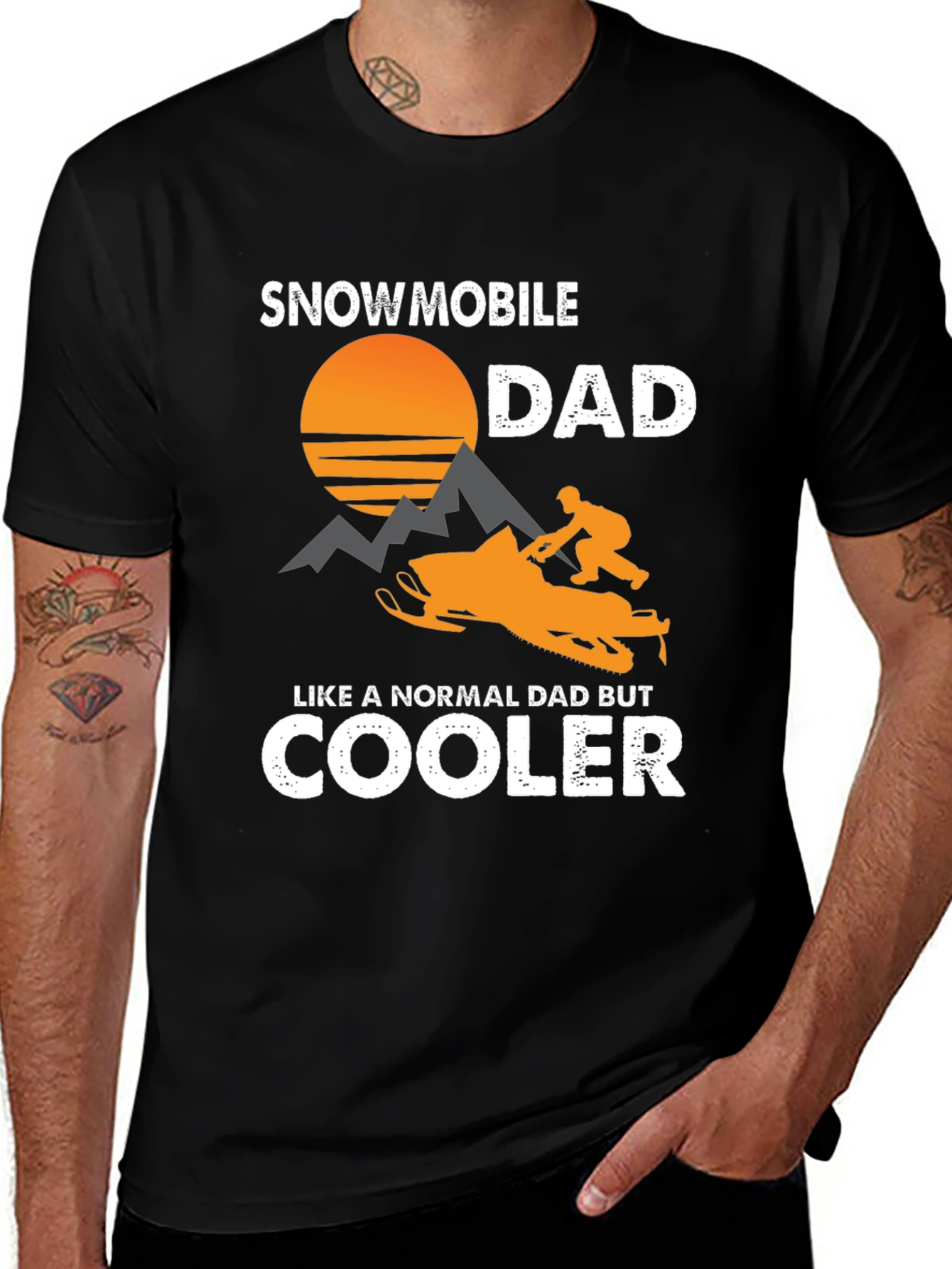 Variant 17 of Snowmobile Dad T-Shirt - Cooler Than Normal Dad!