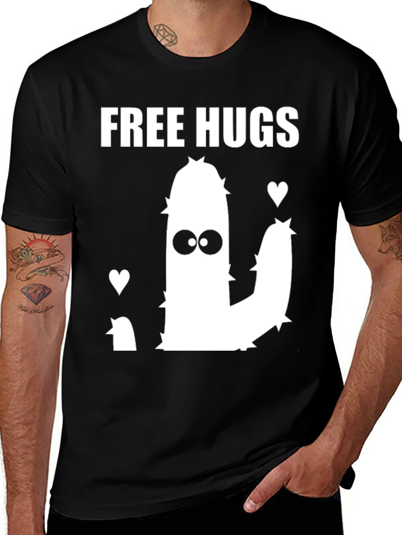 Variant 26 of Free Hugs Cactus T-Shirt - Funny Graphic Tee