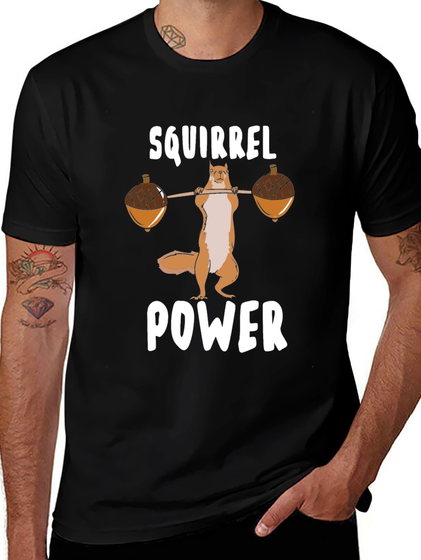 Variant 14 of Squirrel Power T-Shirt - Funny Gym Workout Tee