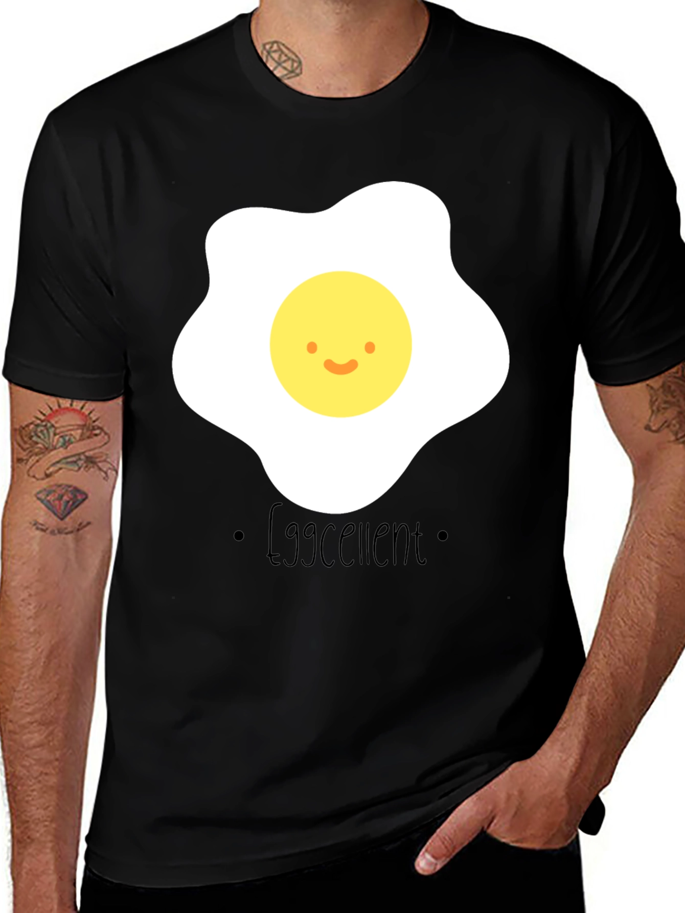 Variant 13 of Eggcellent Graphic T-Shirt - Funny Egg Pun Tee